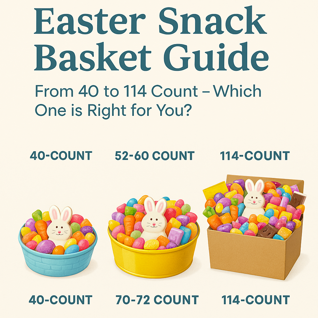 Easter Snack Basket Guide: From 40 to 114 Count – Which One is Right for You? - Sarah's Candy Factory