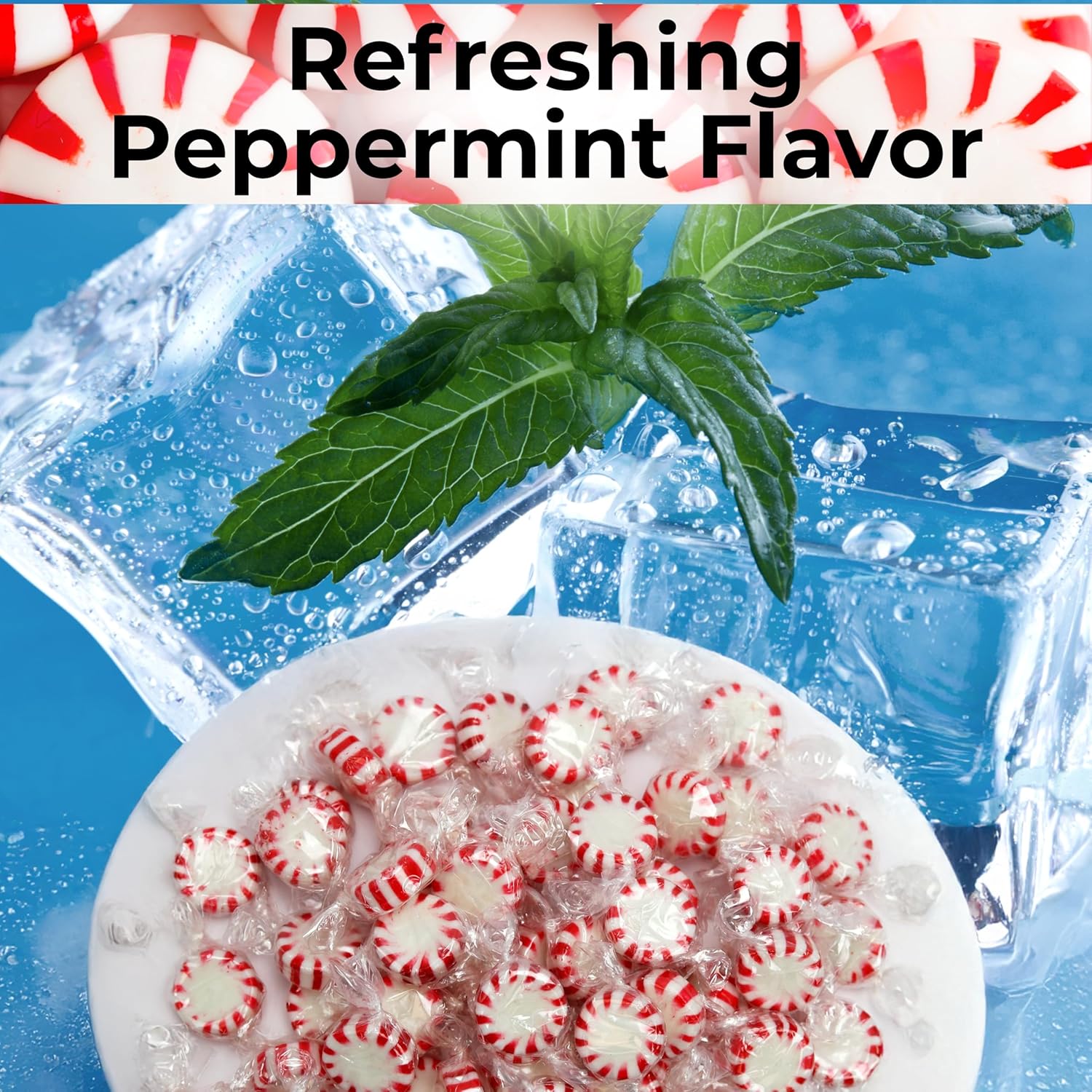 Starlight Peppermint Candy Bulk - 5 Pound - Individually Wrapped Holiday Mints