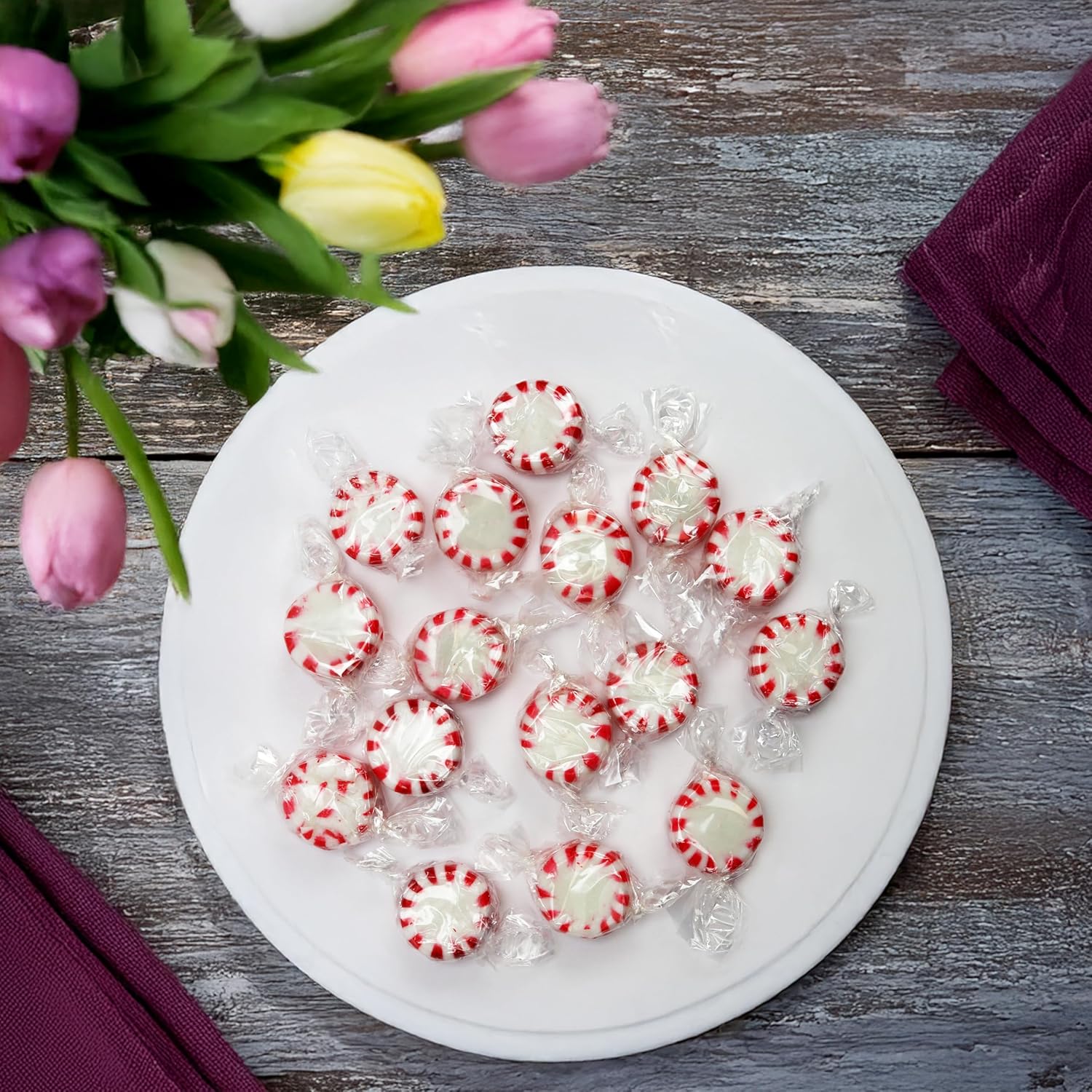 Starlight Peppermint Candy Bulk - 5 Pound - Individually Wrapped Holiday Mints