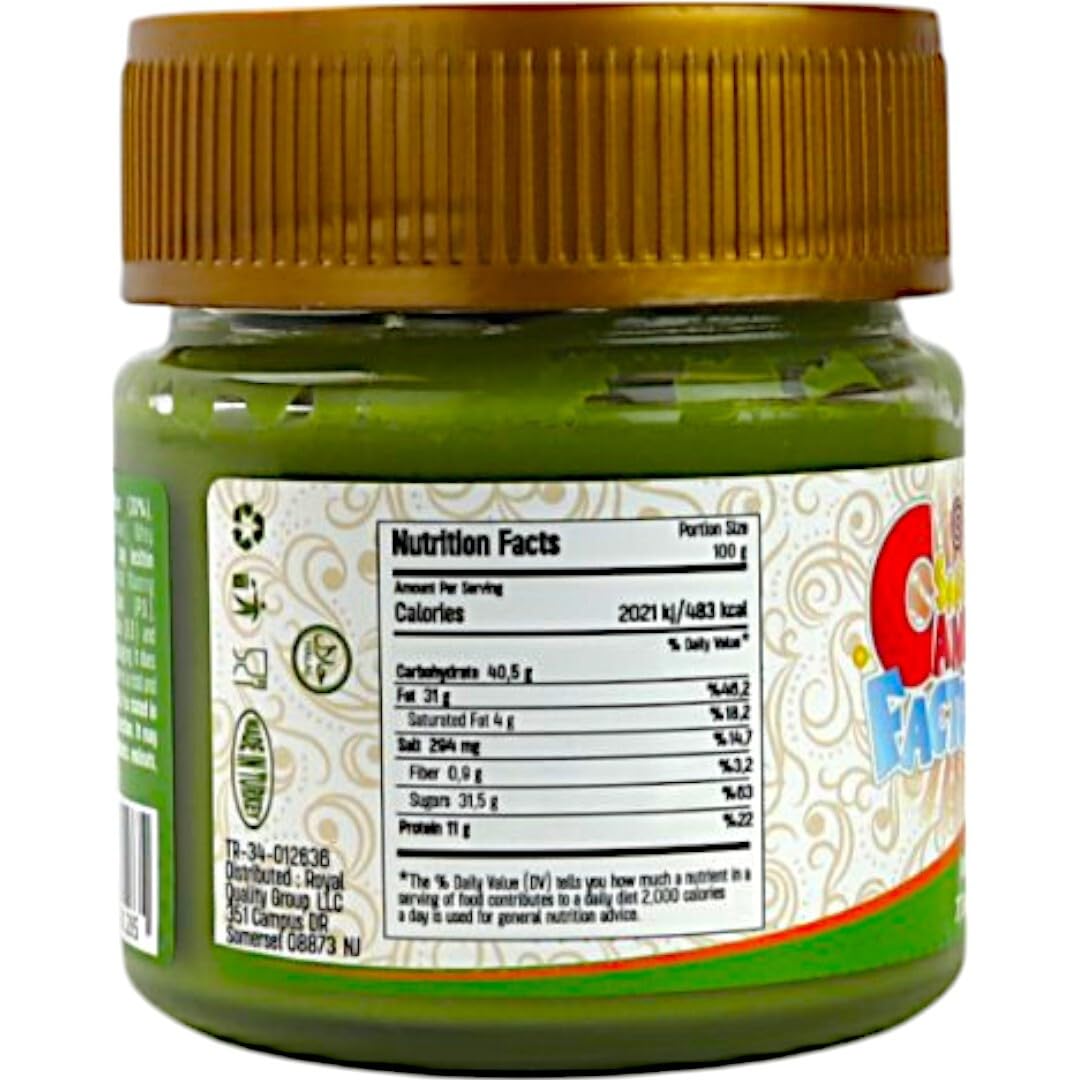 Sarah's Candy Factory Pistachio Butter Spreadable Cream - 7.75 oz (220 gr) in Glass Jar