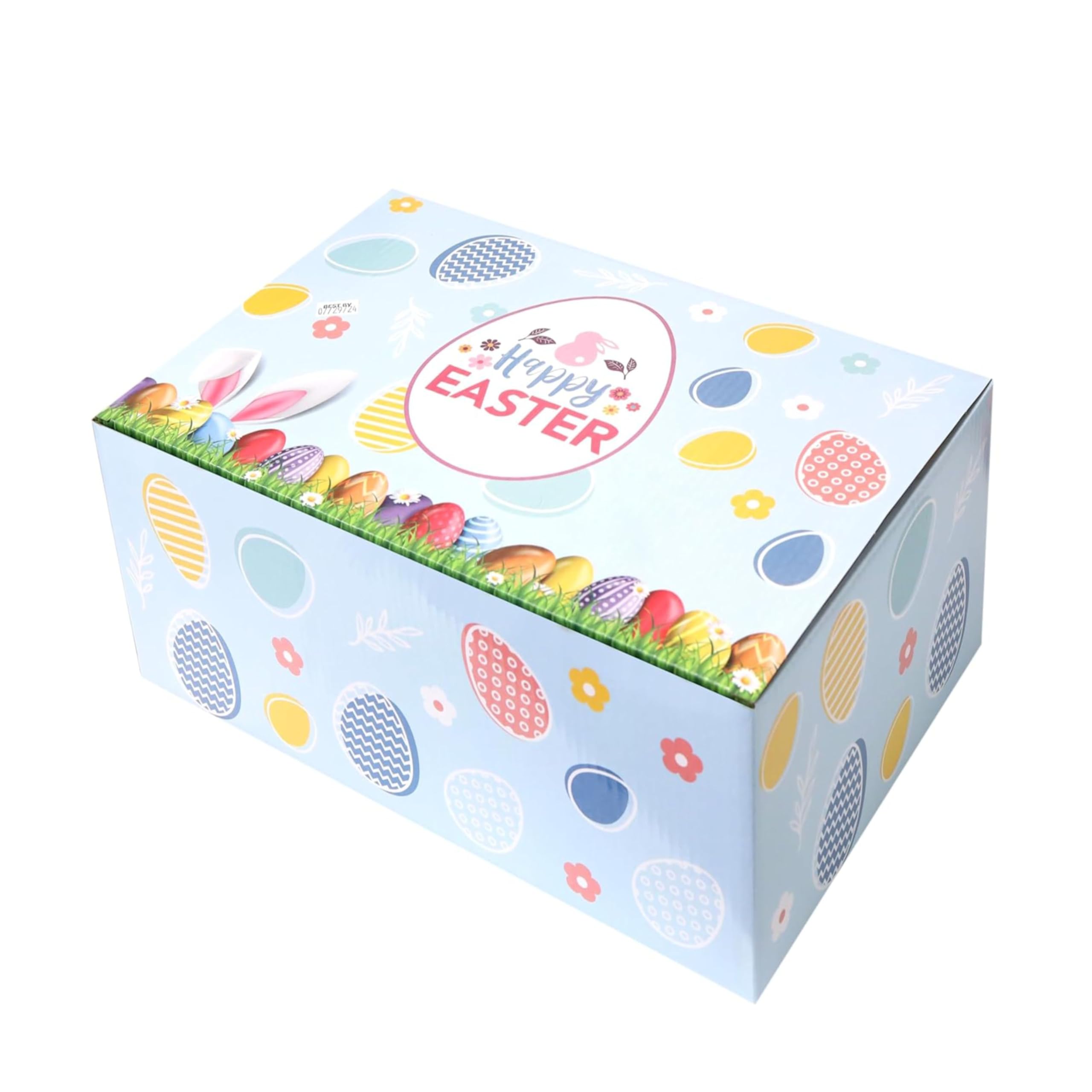 Sarah's Candy Factory Easter Blue Oval Willow Basket Filled with Treats & Snacks