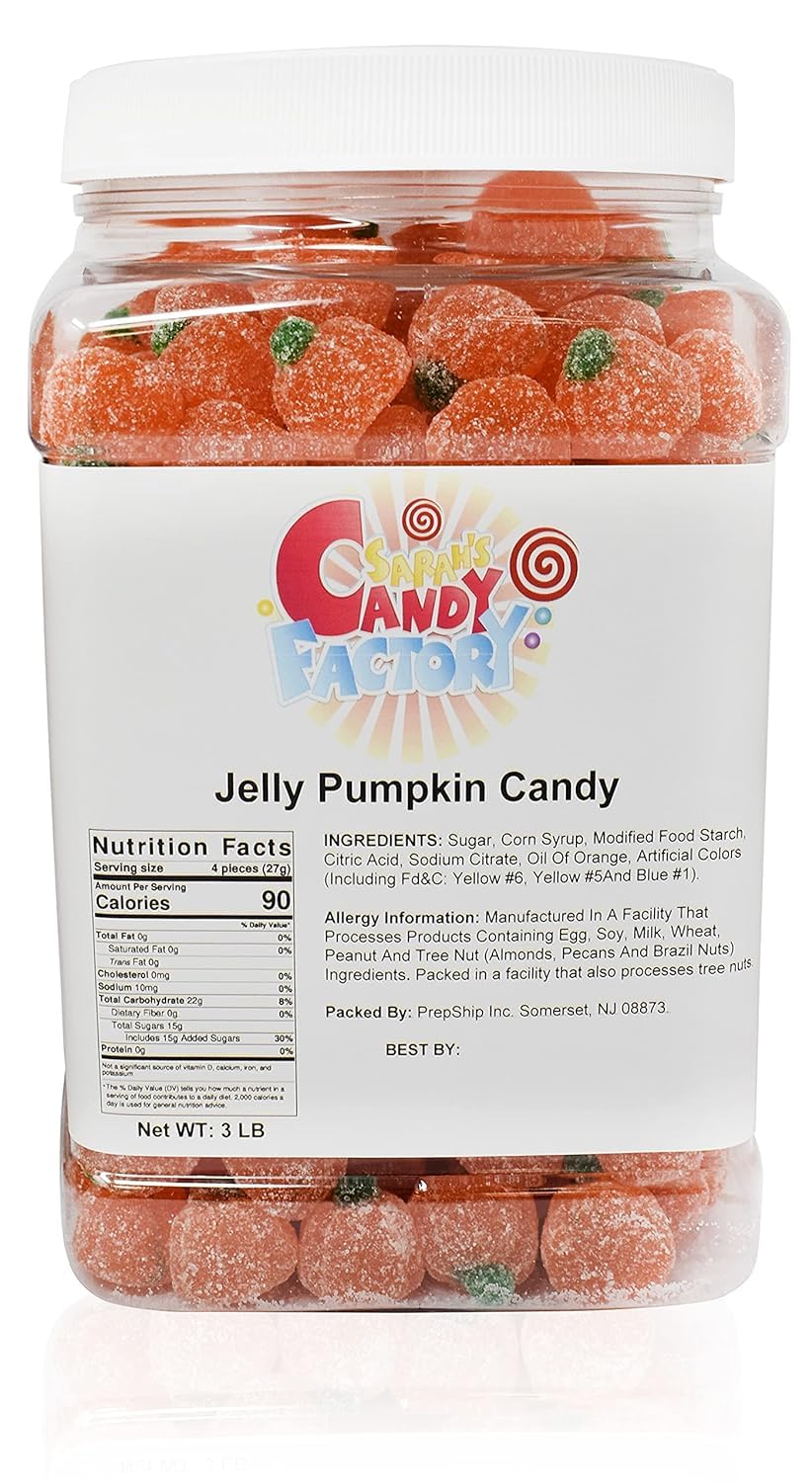 Sarah's Candy Factory Sarah's Candy Factory Soft Jelly Pumpkin Candy - 3 Lbs