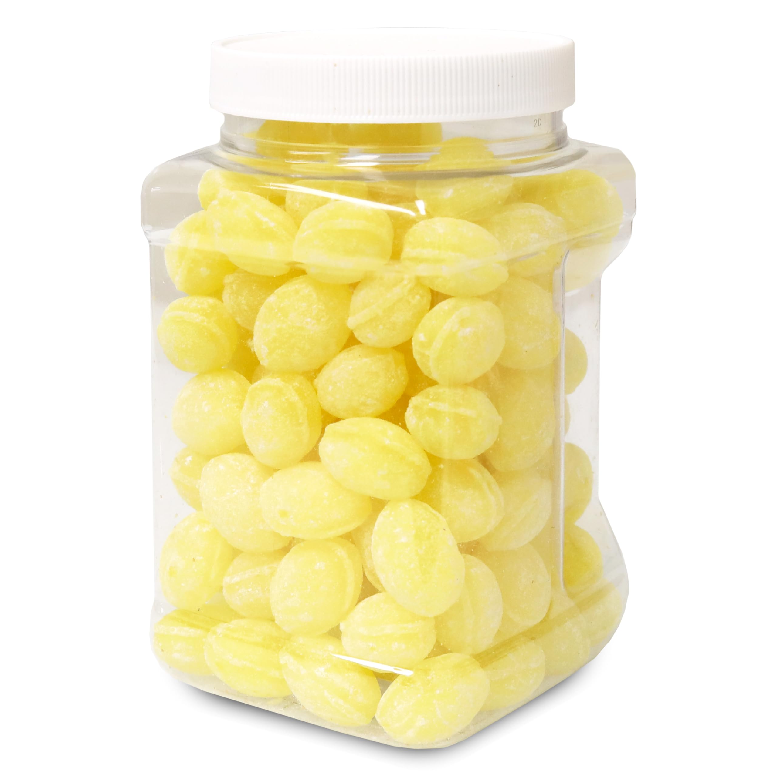 Sarah's Candy Factory Sanded Lemon Drops Hard Candy - Gluten Free, 24 Oz Jar