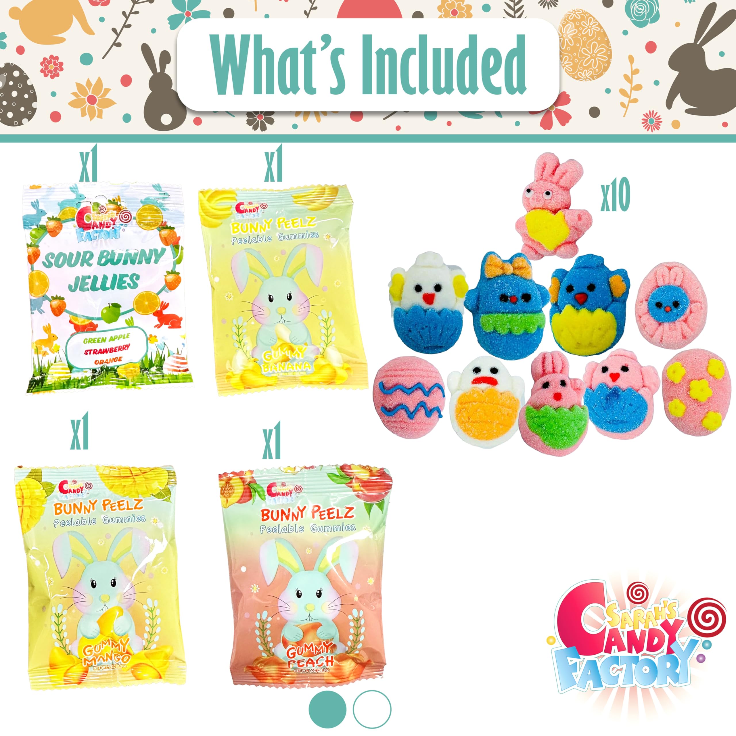 Sarah's Candy Factory Easter Snack Basket - 44 Count Treats