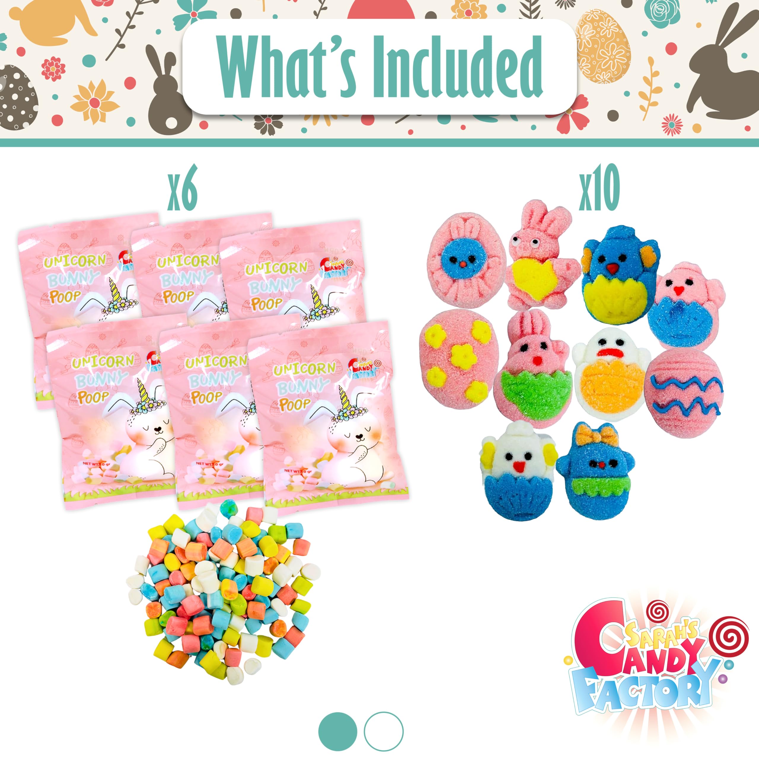 Sarah's Candy Factory Easter Snack Yellow Tin Basket - 46 Count of Treats