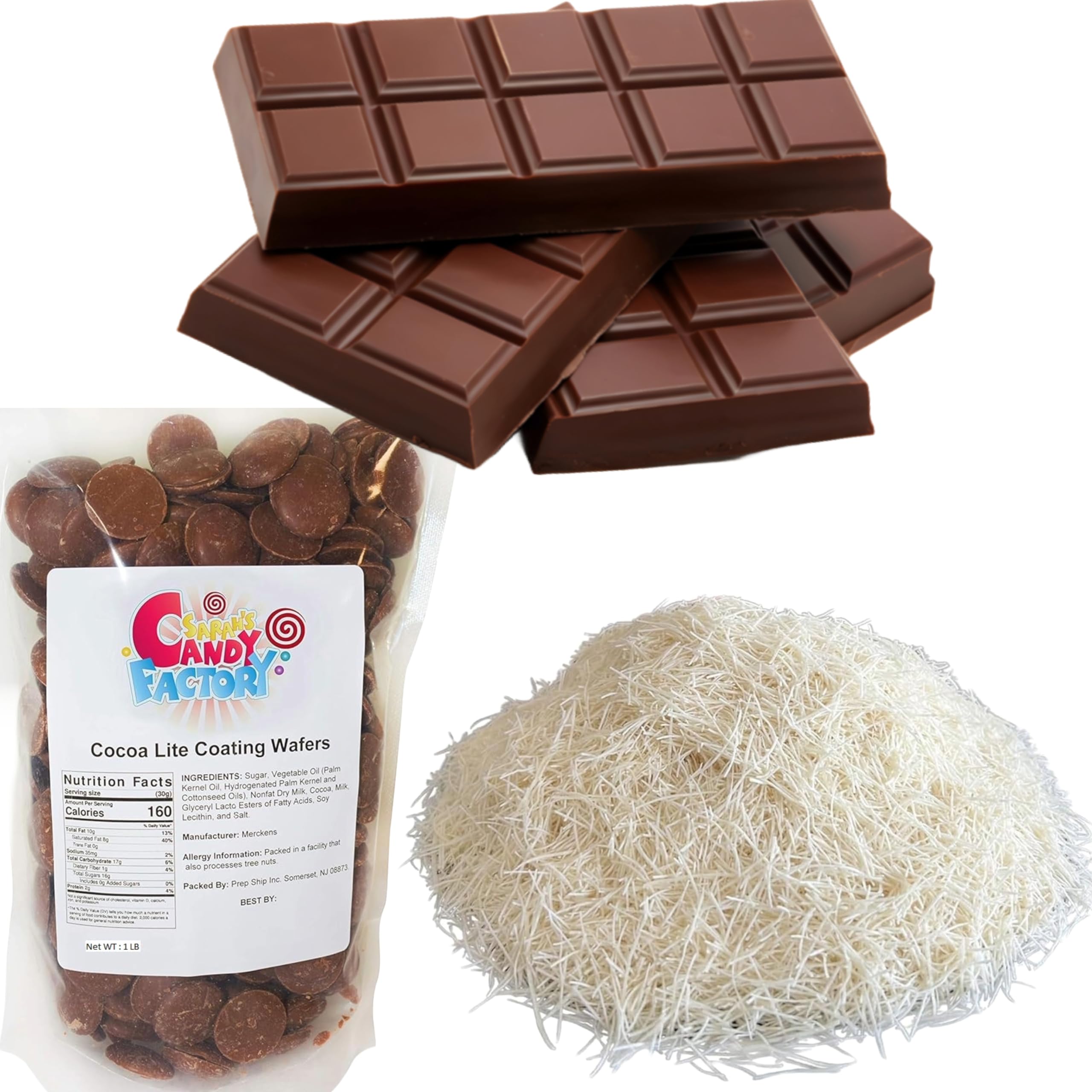 Sarah's Candy Factory Premium Dried Kadayif & Melting Milk Chocolate Coating