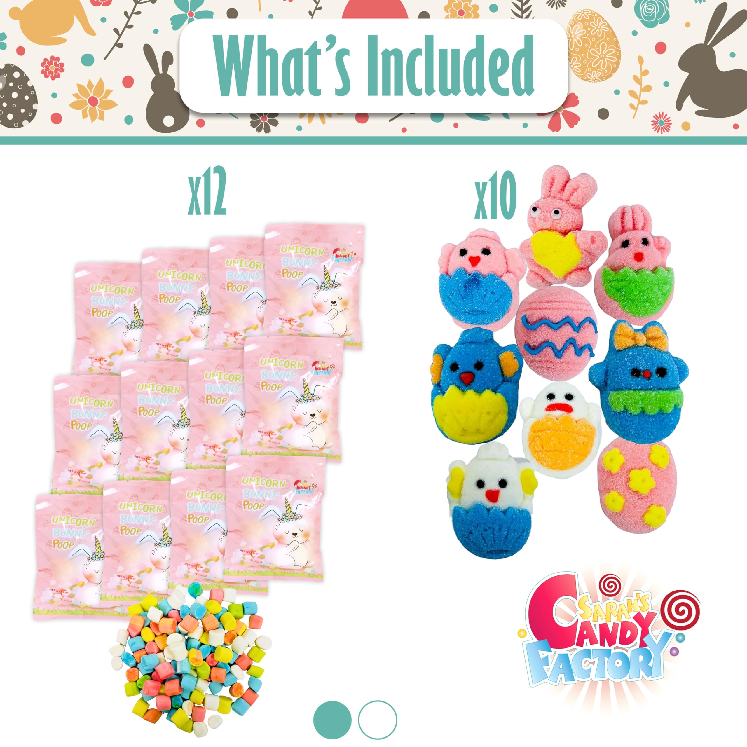 Sarah's Candy Factory Easter Snack Pink Tin Basket (60 Count) with Candy and Bunny