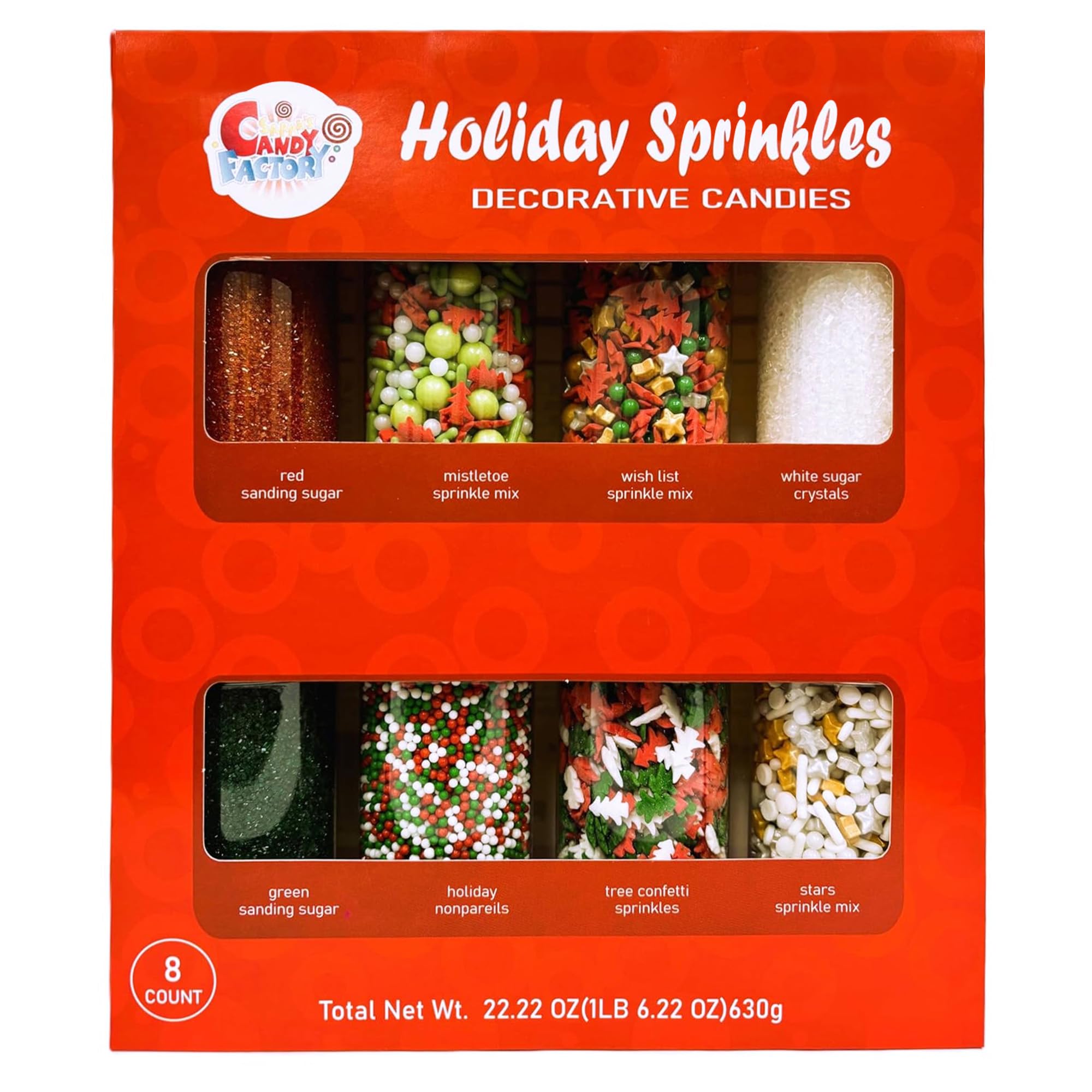 Sarah's Candy Factory Sarah's Candy Factory Holiday Cake Sprinkles Set - 8 Varieties