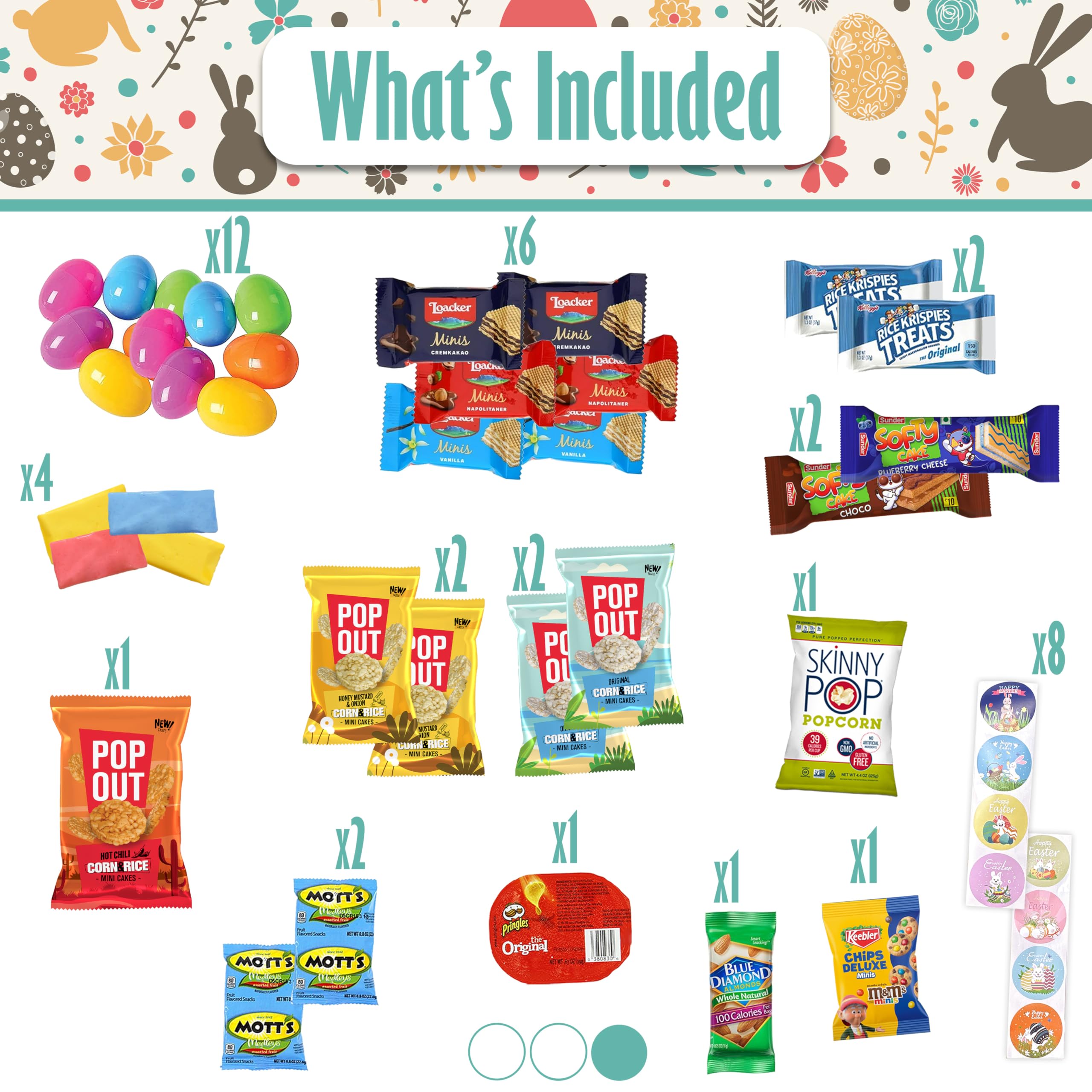 Sarah's Candy Factory Easter Snack Box (114 Count) - Assorted Candy & Treats