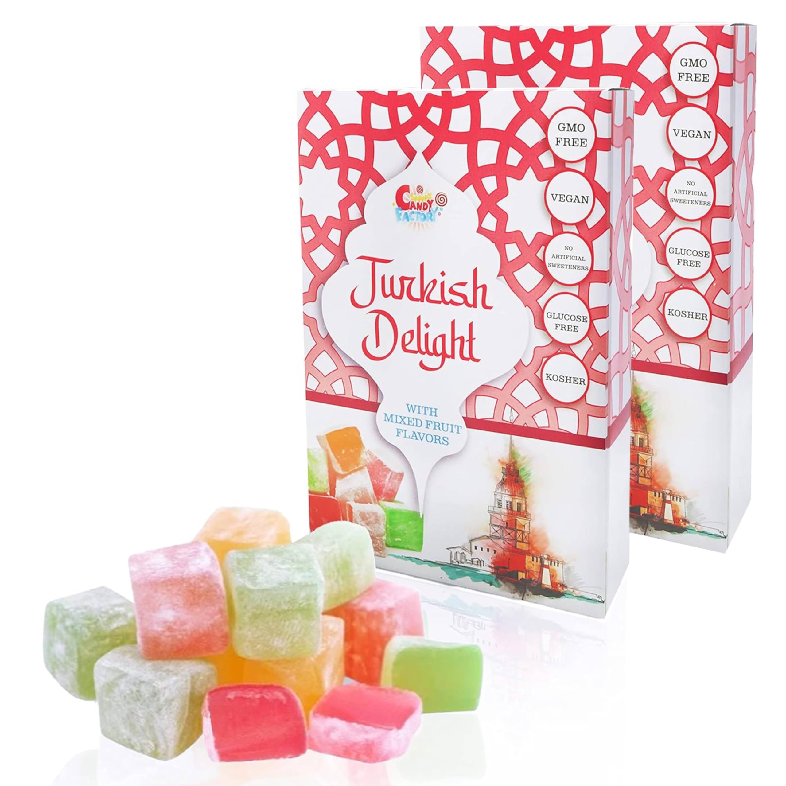 Sarah's Candy Factory Sarah's Candy Factory Assorted Fruit Turkish Delight 8.8 oz - Pack of 2