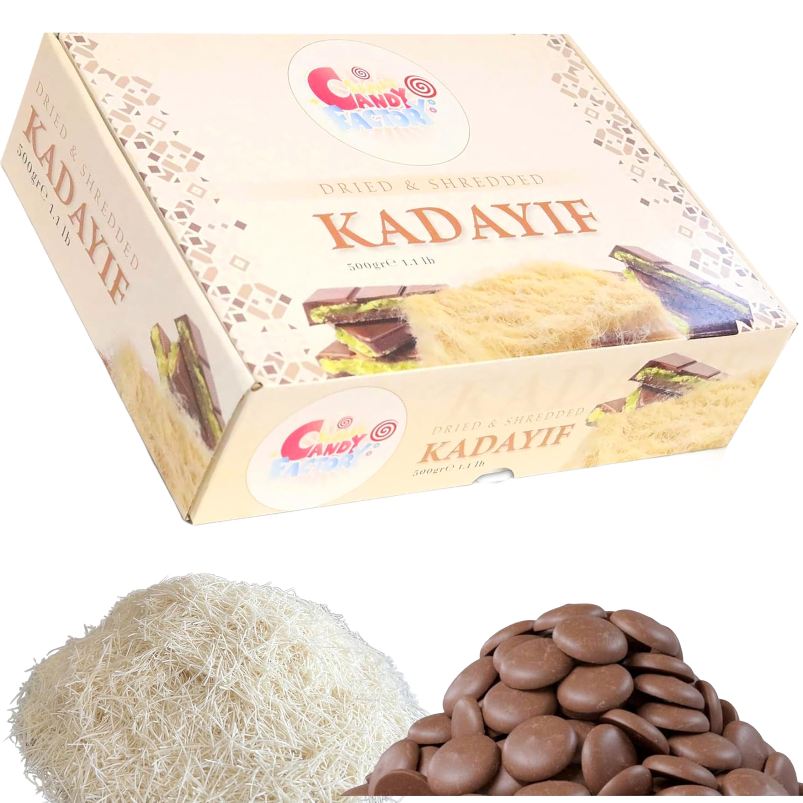 Sarah's Candy Factory Premium Dried Kadayif & Melting Milk Chocolate Coating