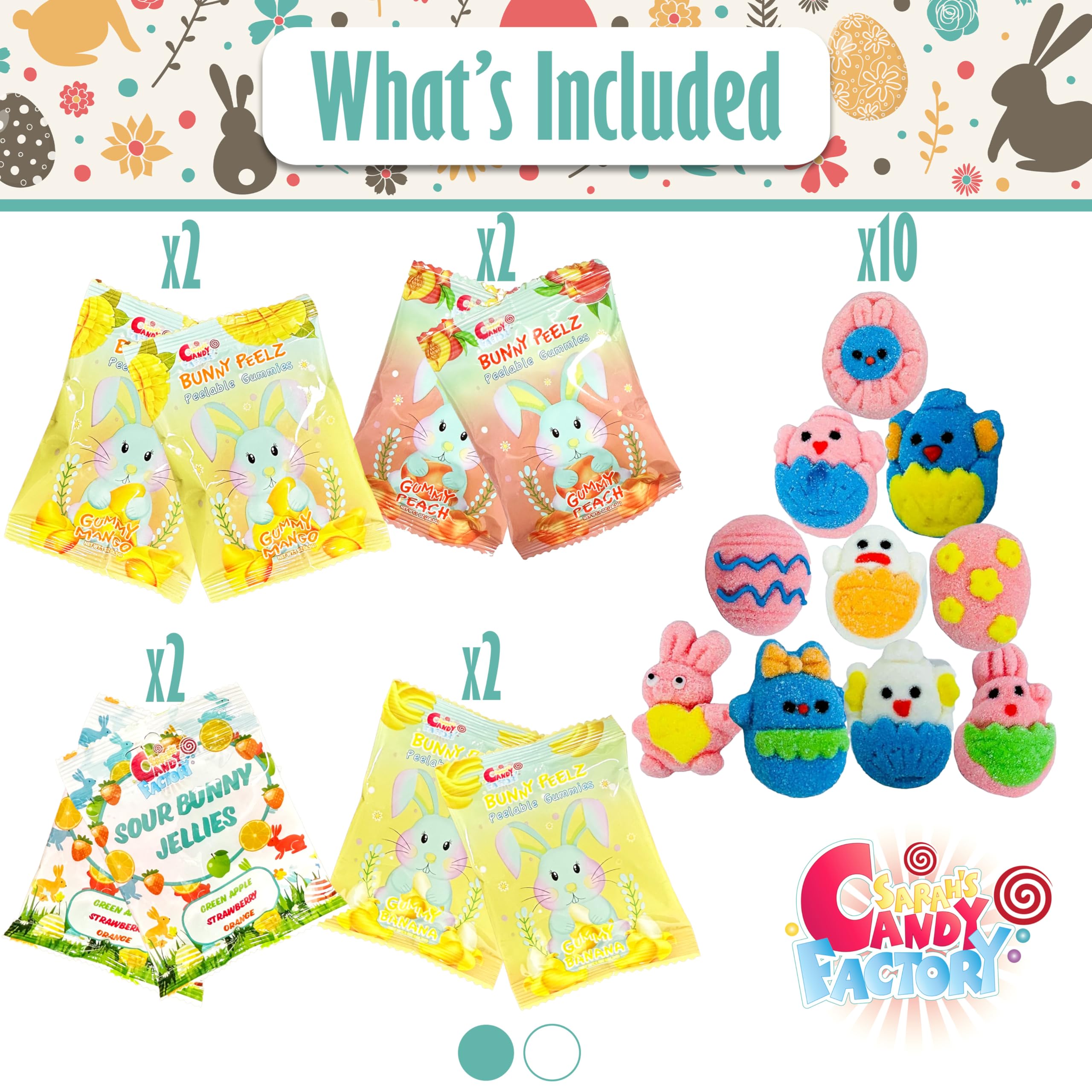 Sarah's Candy Factory Easter Pink Oval Willow Basket Filled with Treats (70 ct)