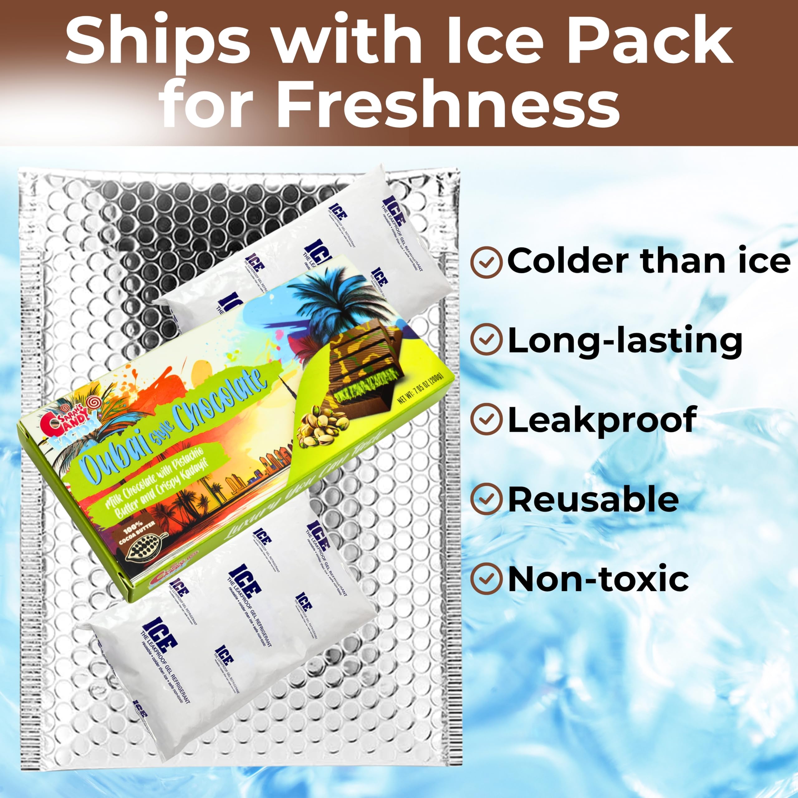 Luxury Dubai-Style Chocolate Bar 200g