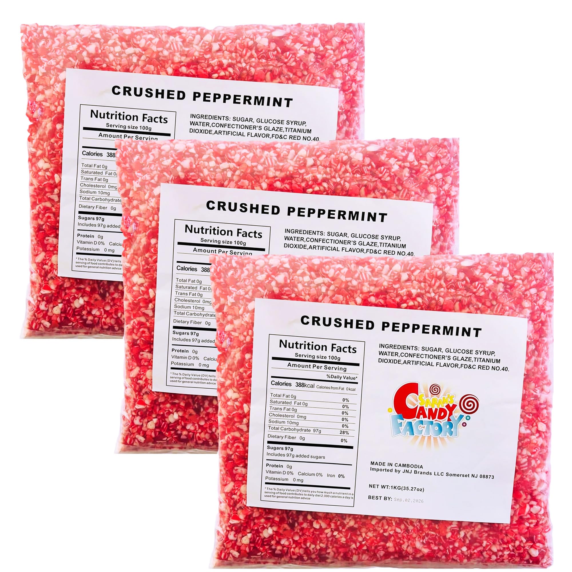 Sarah's Candy Factory Sarah's Candy Factory 2.2 Lbs 3 Pack Crushed Peppermint Candy
