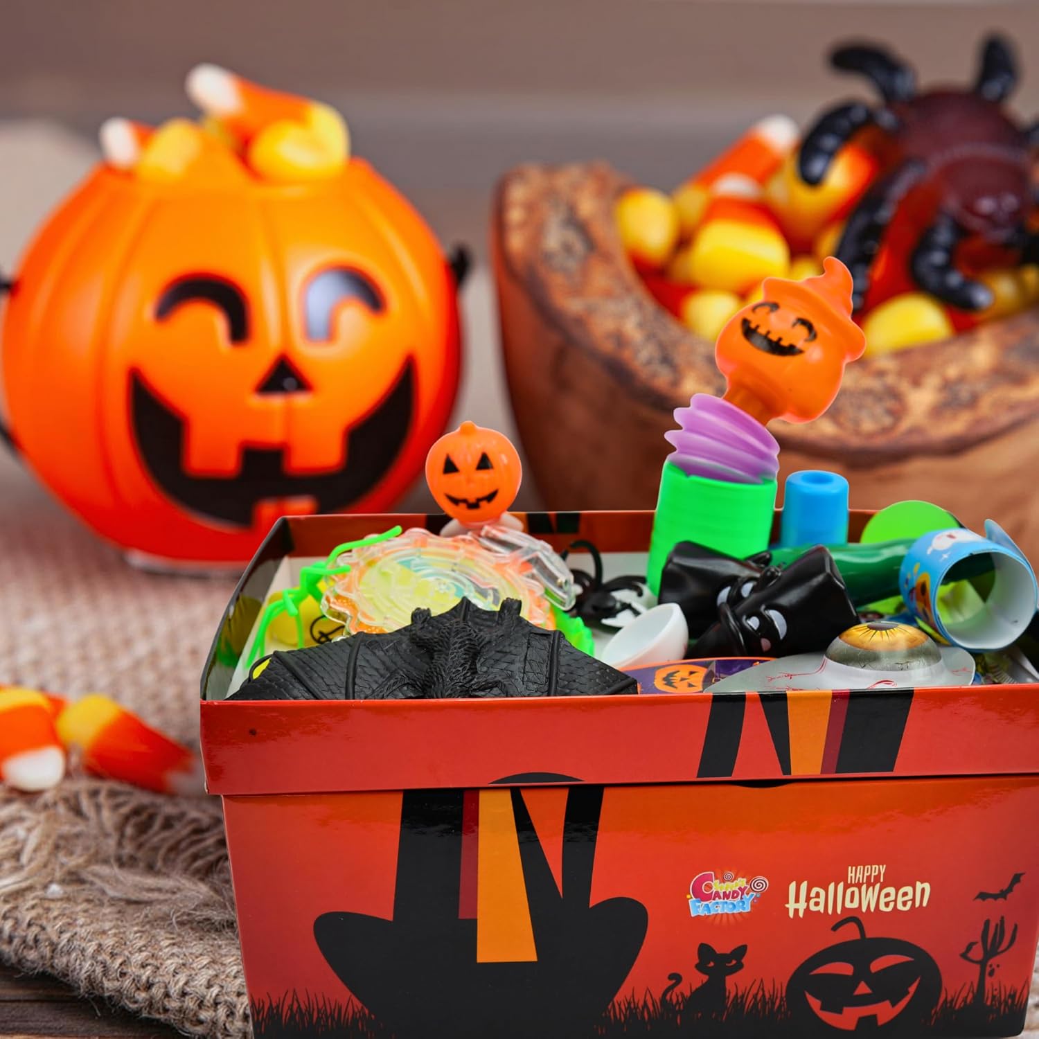 Sarah's Candy Factory Sarah's Candy Factory Halloween Theme Tower Box with Ribbon - 6 Tier