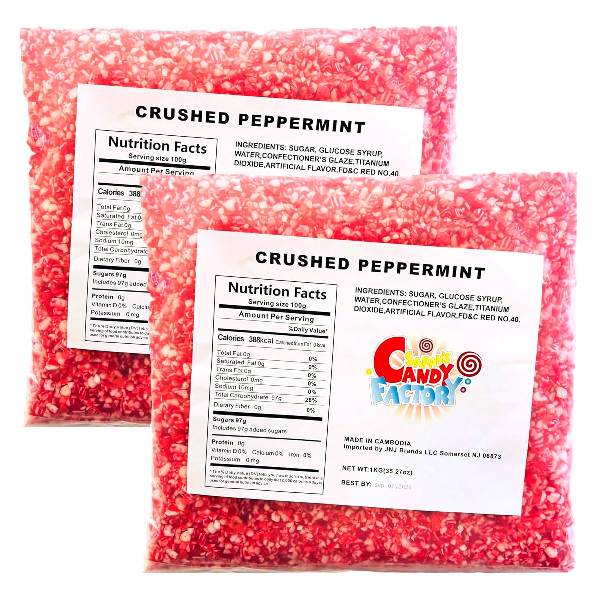 Sarah's Candy Factory Sarah's Candy Factory 2.2 Lbs Crushed Peppermint Candy (2 Pack)