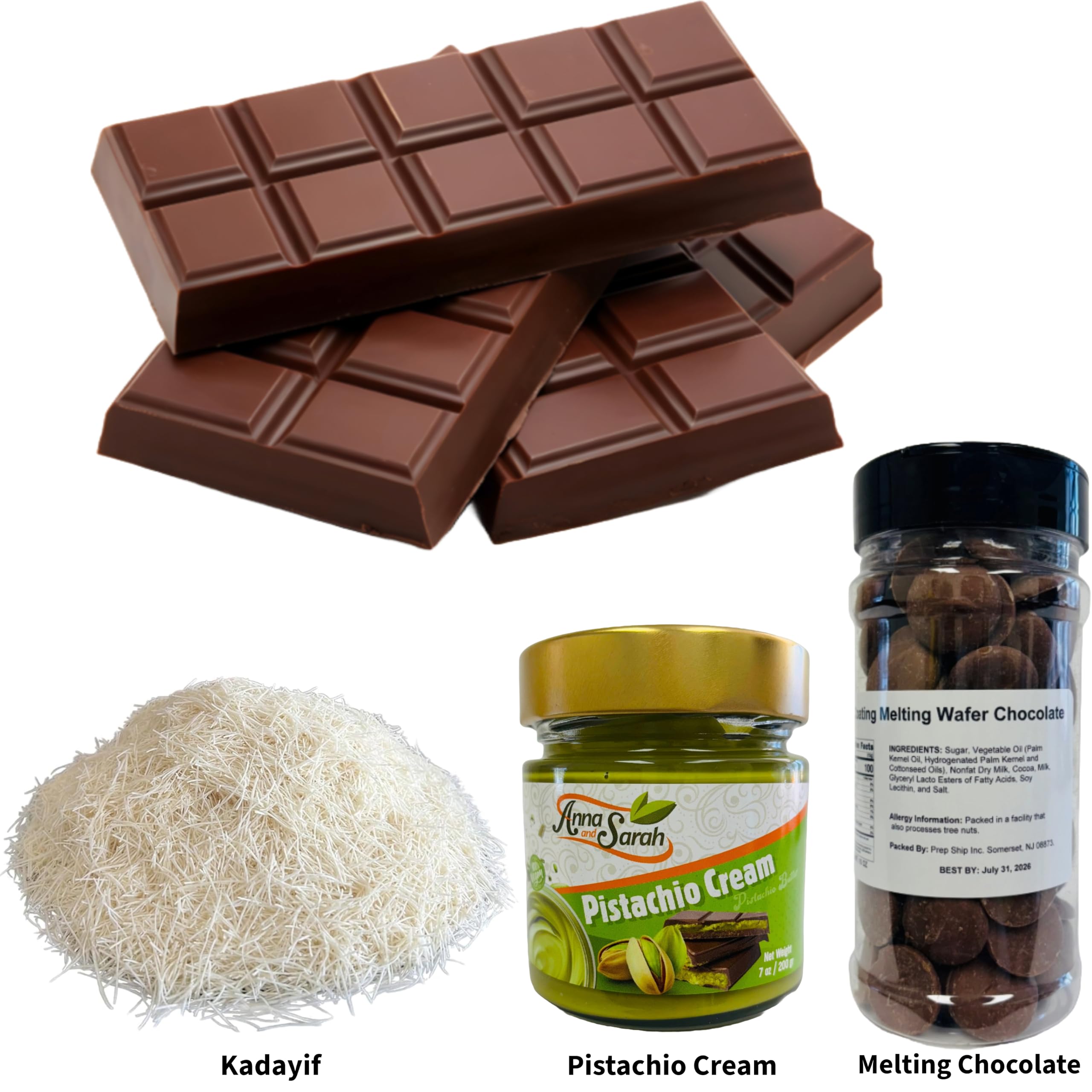 Sarah's Candy Factory Premium Kadayif & Pistachio Cream Set - 3 Items