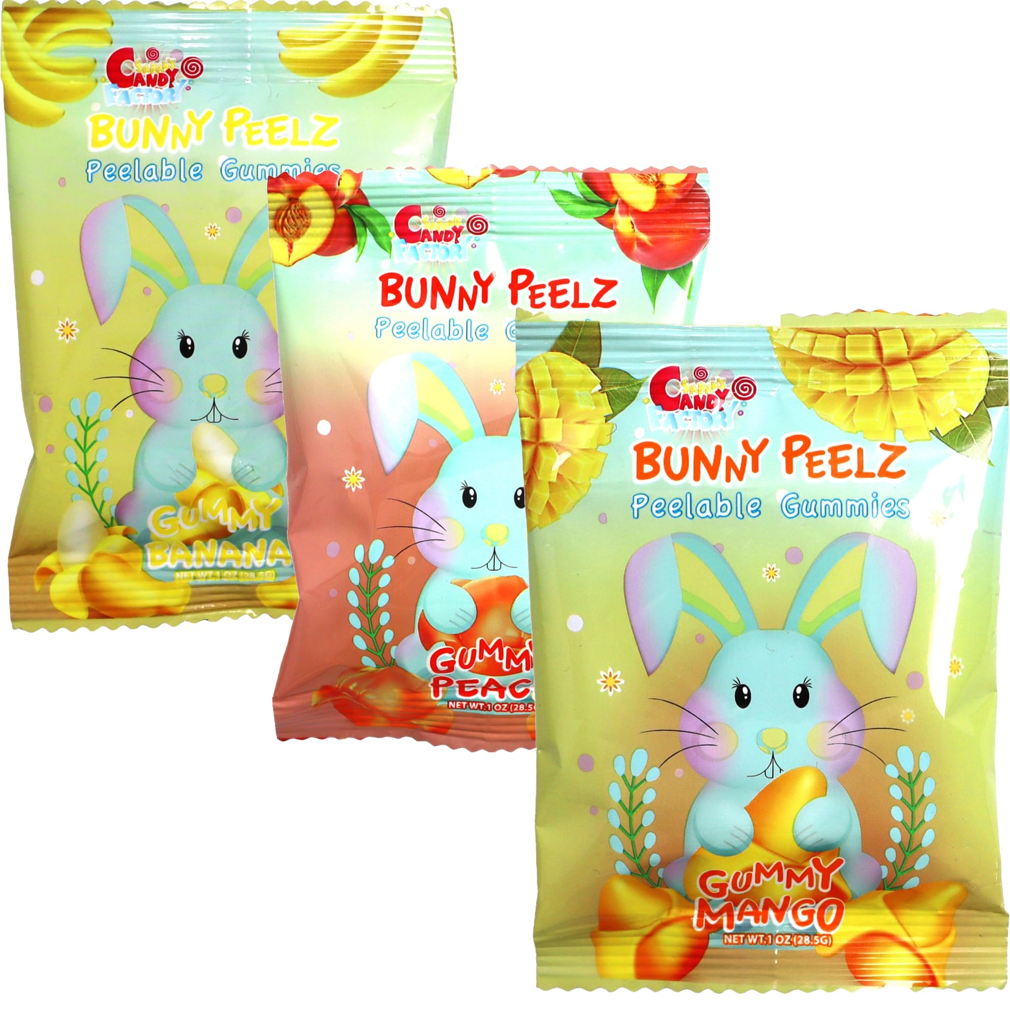 Sarah's Candy Factory Sarah's Candy Factory 3 Variety Peelable Gummy Candy - Mango, Peach & Banana - 1 Oz (18 Pack)