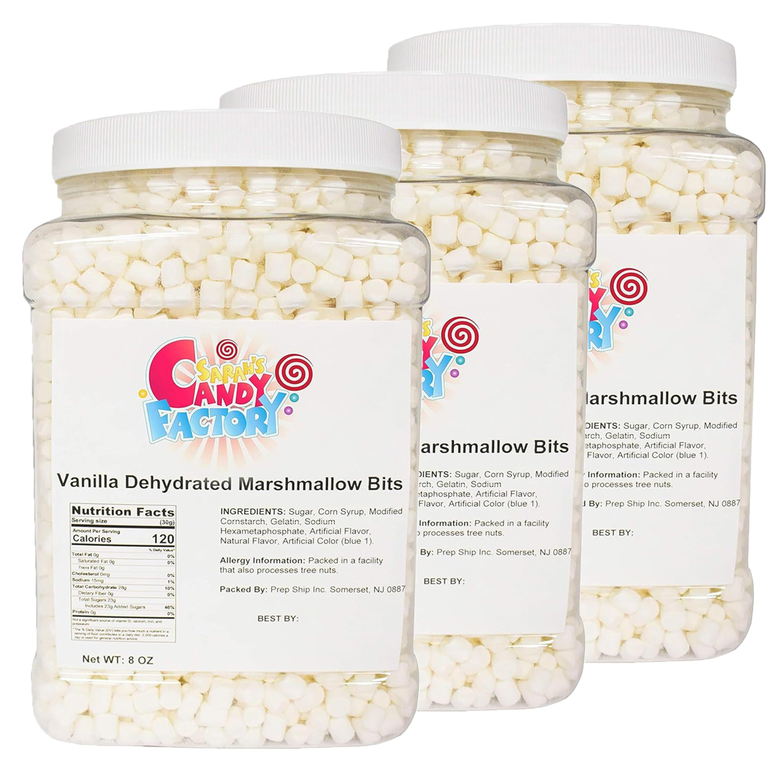 Sarah's Candy Factory Sarah's Candy Factory Vanilla Mini Dehydrated Marshmallow Bits - Pack of 3 (8 Oz Each)