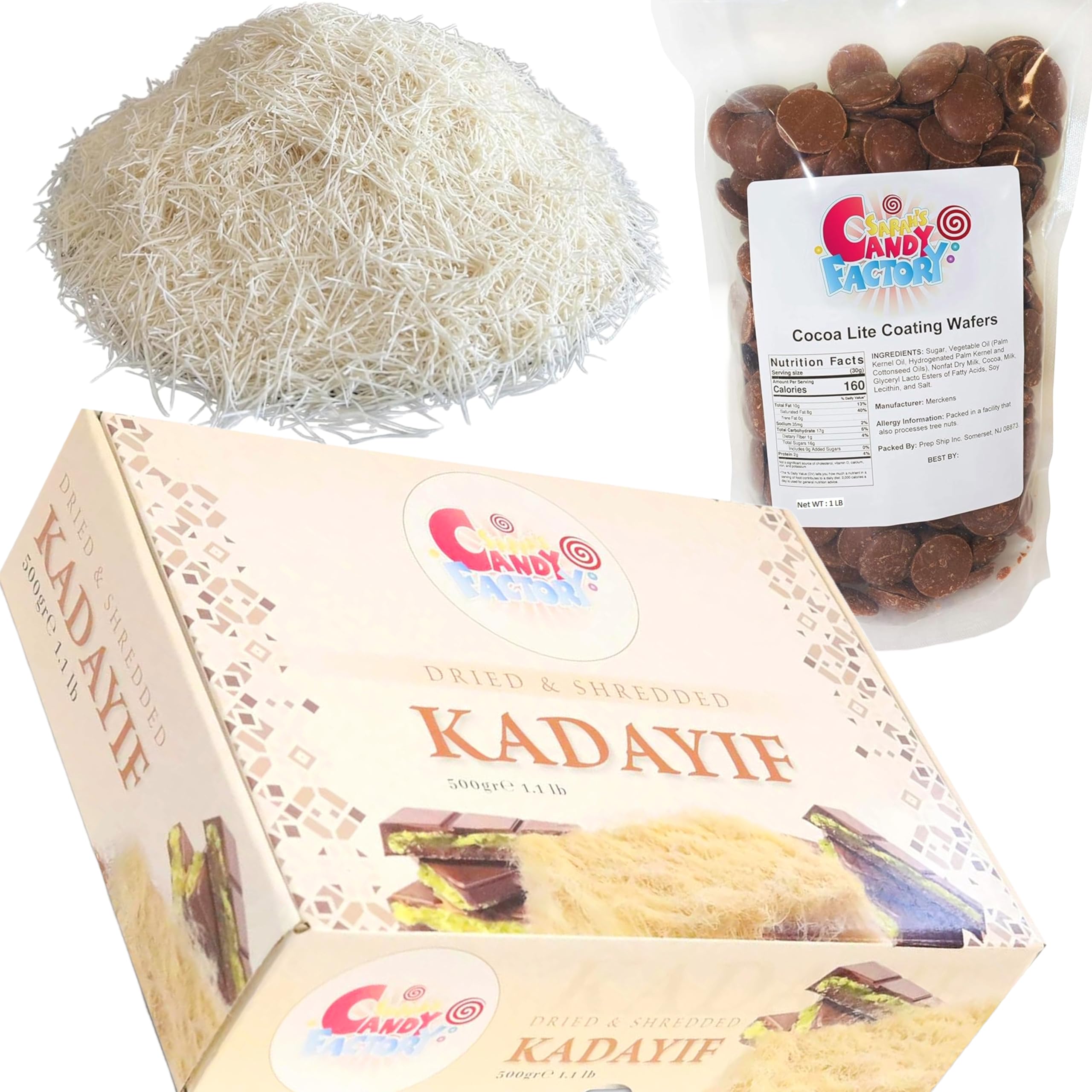 Sarah's Candy Factory Premium Dried Kadayif & Melting Milk Chocolate Coating