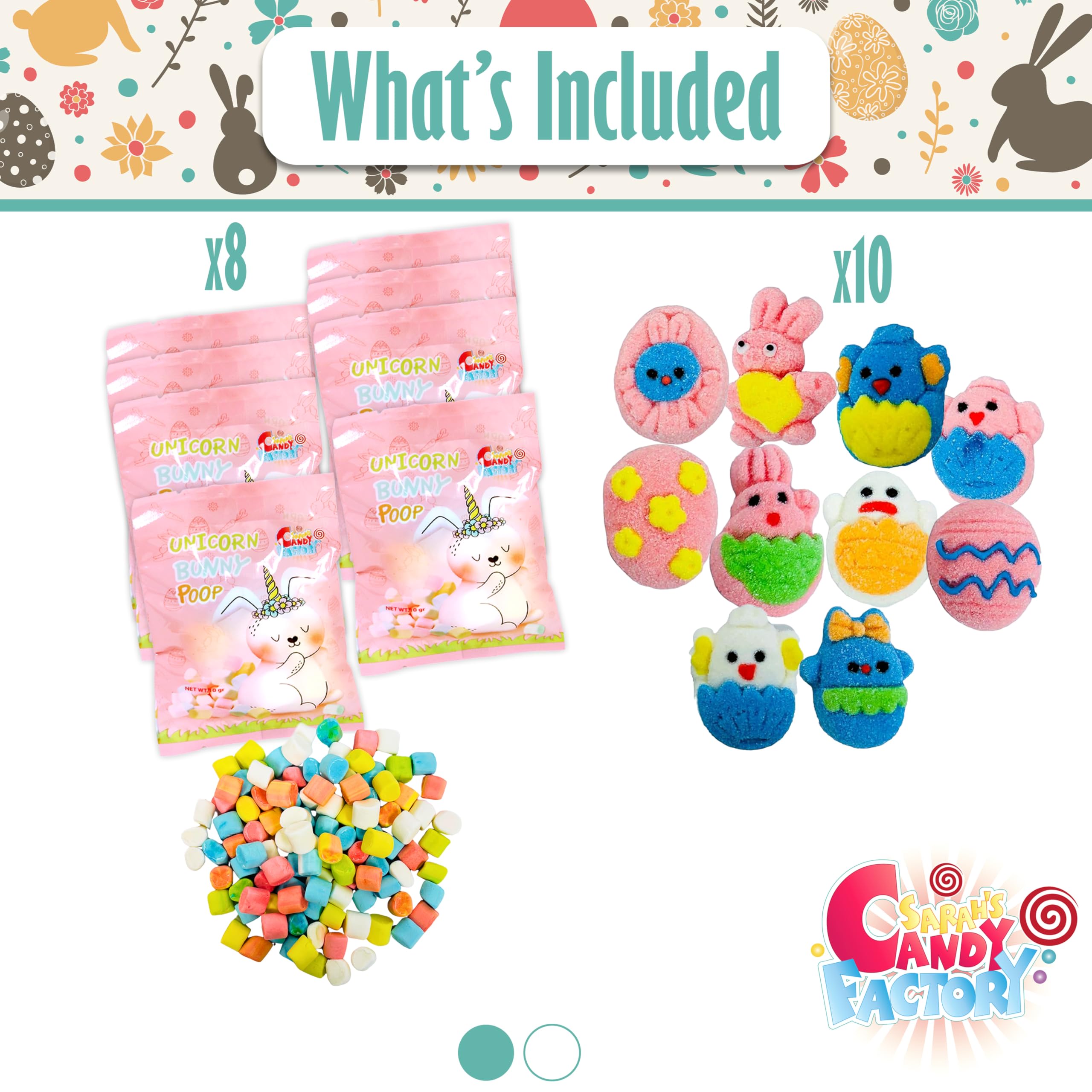 Sarah's Candy Factory Easter Snack Green Tin Basket (48 Count) - Candy & Treats