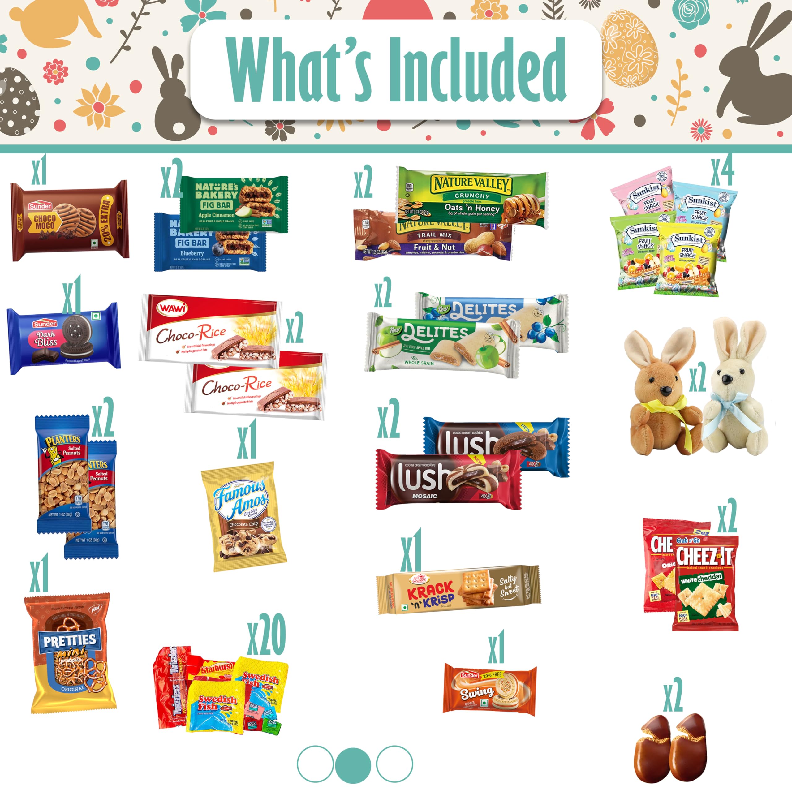 Sarah's Candy Factory Easter Snack Box (114 Count) - Assorted Candy & Treats