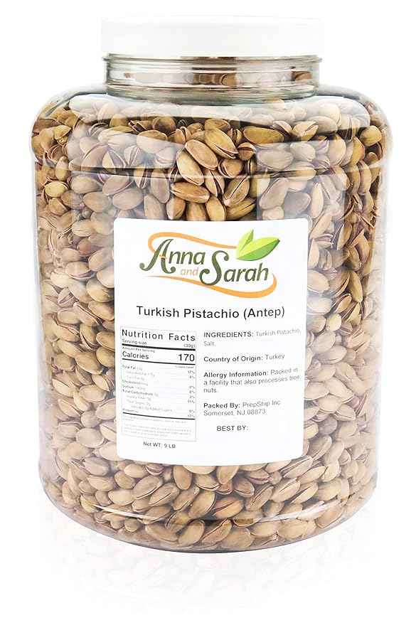 Anna & Sarah Turkish Antep Pistachios, 5 lbs Roasted & Salted