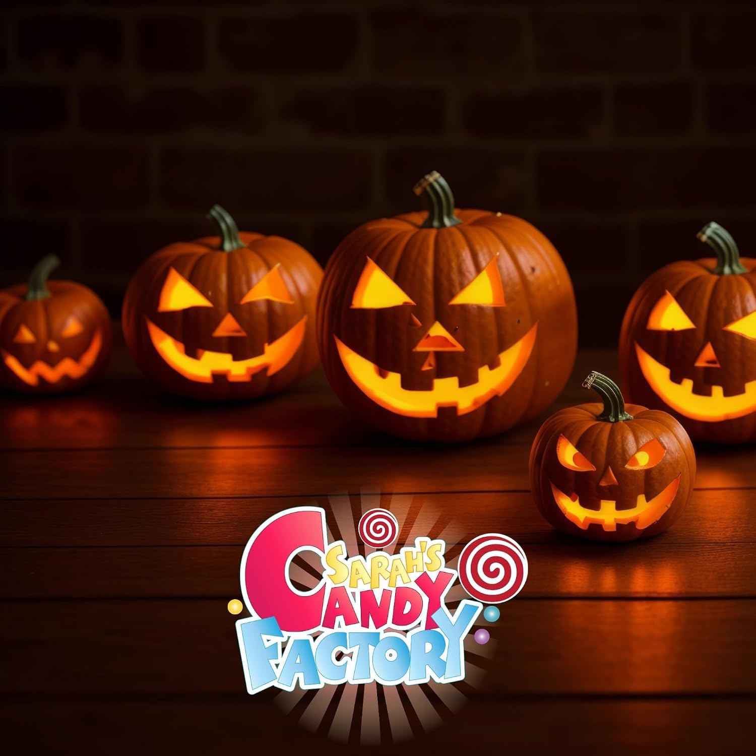Sarah's Candy Factory Halloween Assorted Pumpkin Bucket, 50 Count