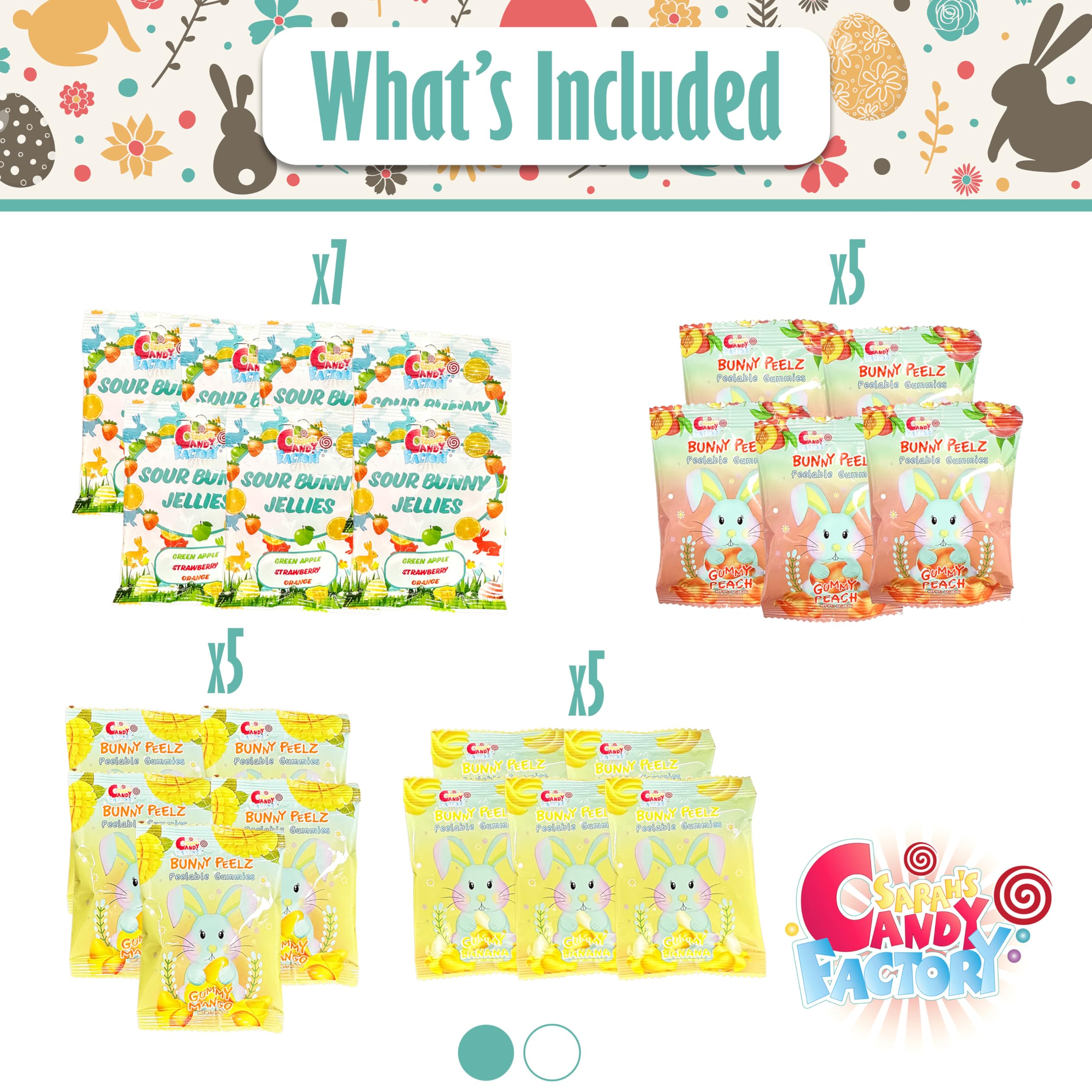 Sarah's Candy Factory Easter Snack Box (72 Count) - Assorted Treats & Candies