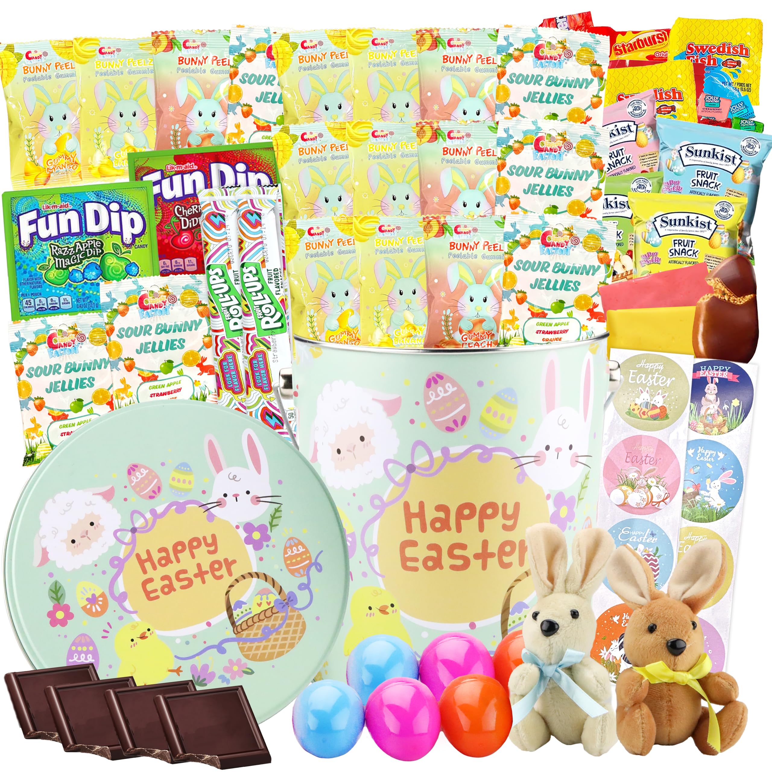 Sarah's Candy Factory Easter Snack Tin (60 Count) - Filled with Sweet Treats