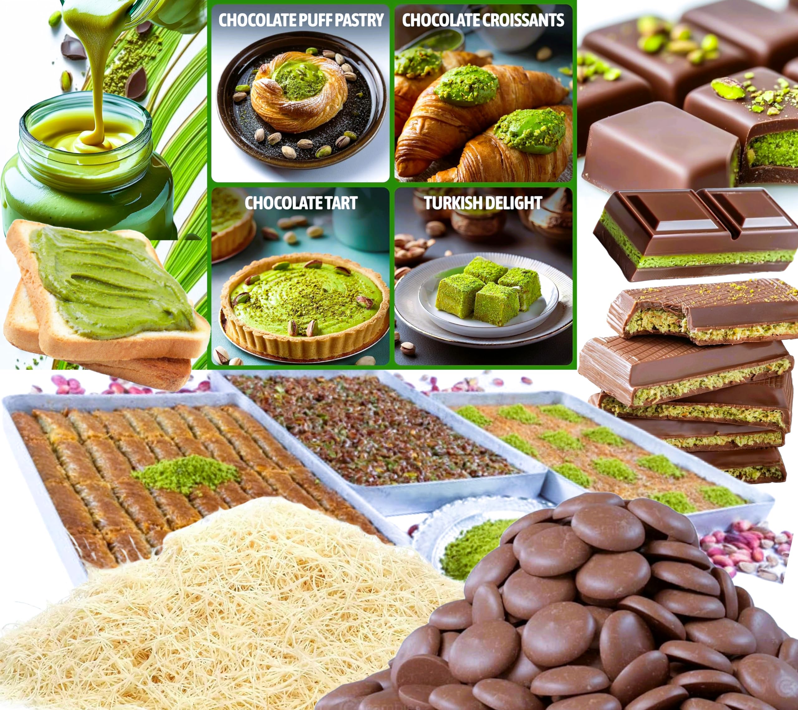 Sarah's Candy Factory Premium Kadayif & Pistachio Cream Set - 3 Items