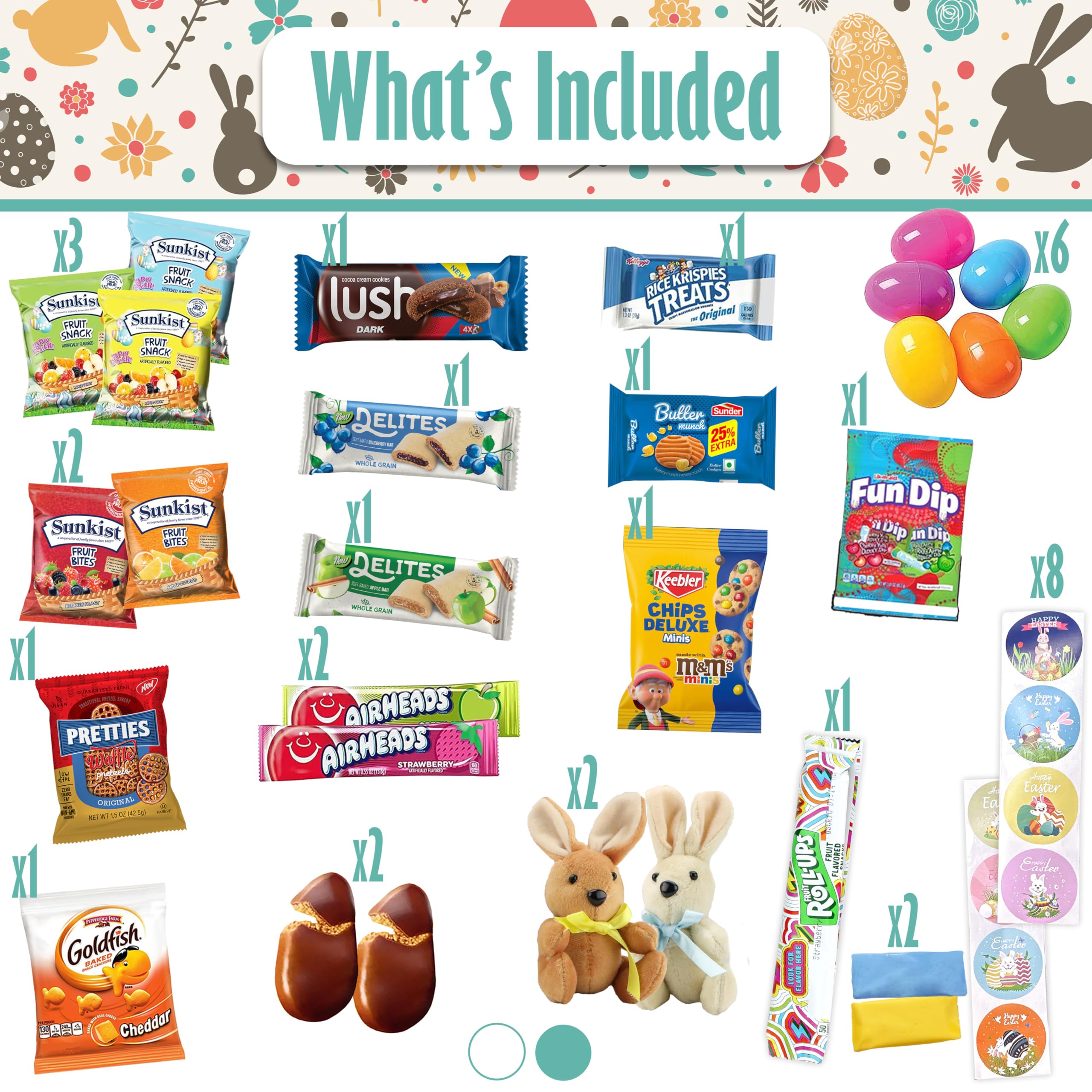 Sarah's Candy Factory Easter Snack Yellow Box (42 Count) with Assorted Treats