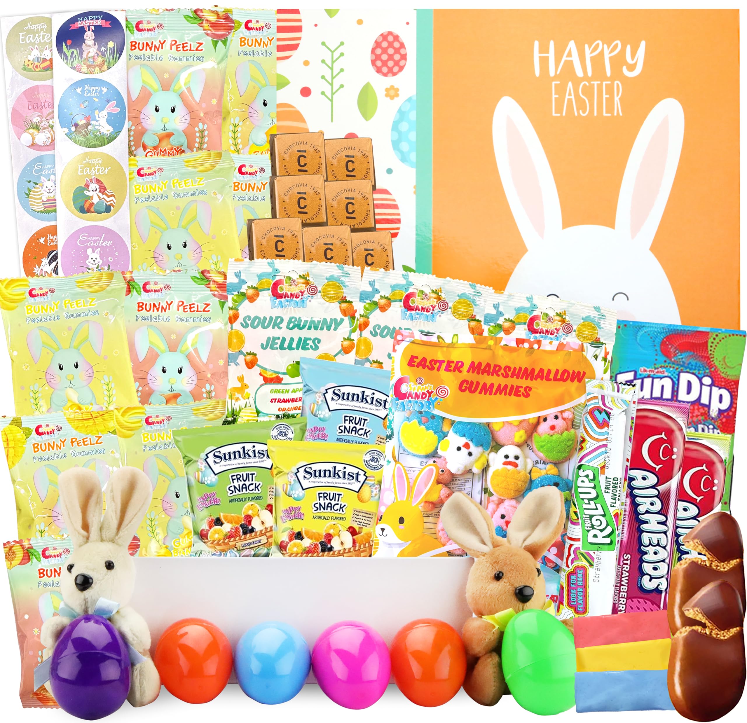 Sarah's Candy Factory Easter Snack Yellow Box (58 Count) - Assorted Treats for Everyone