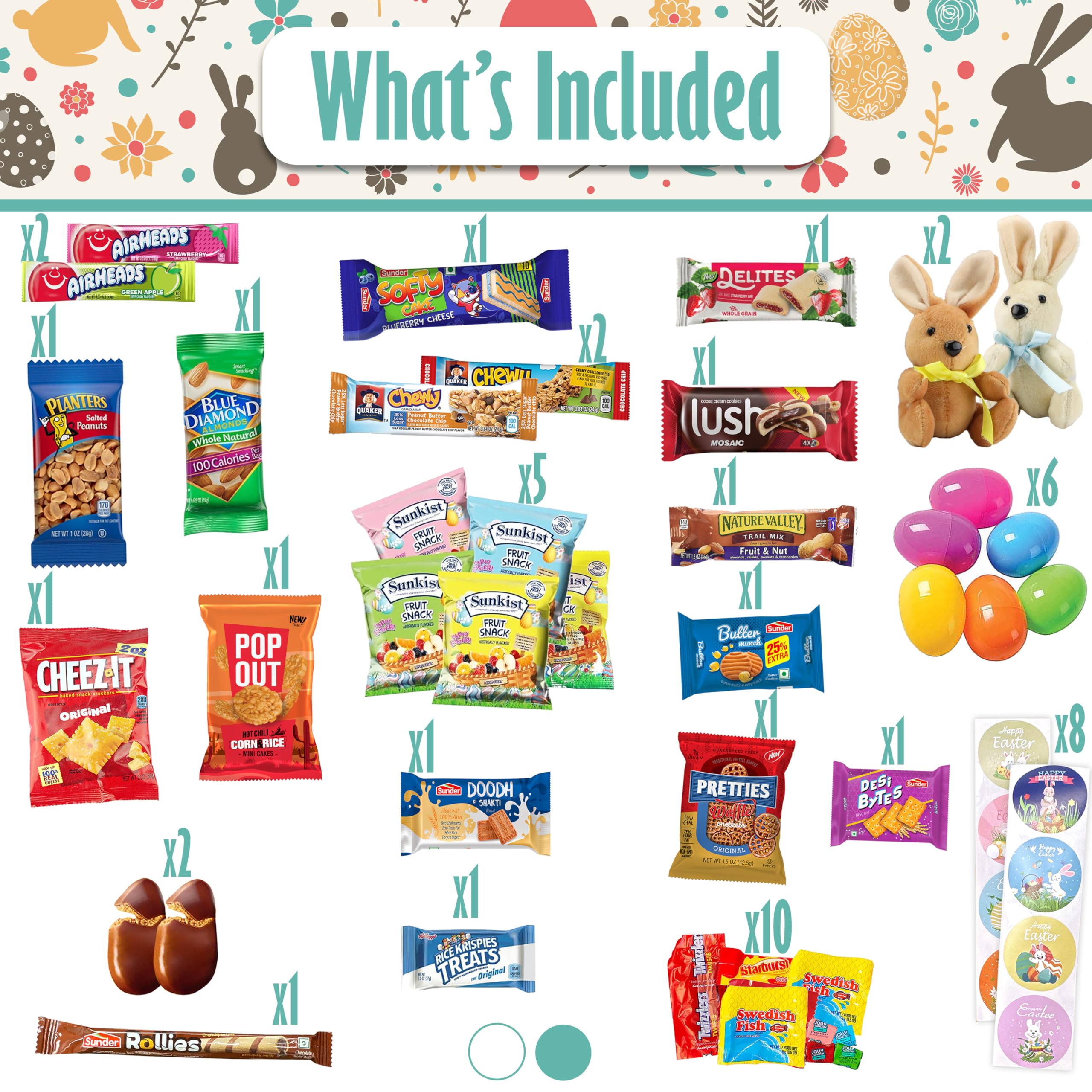 Sarah's Candy Factory Easter Pink Oval Willow Basket Filled with Treats (70 ct)