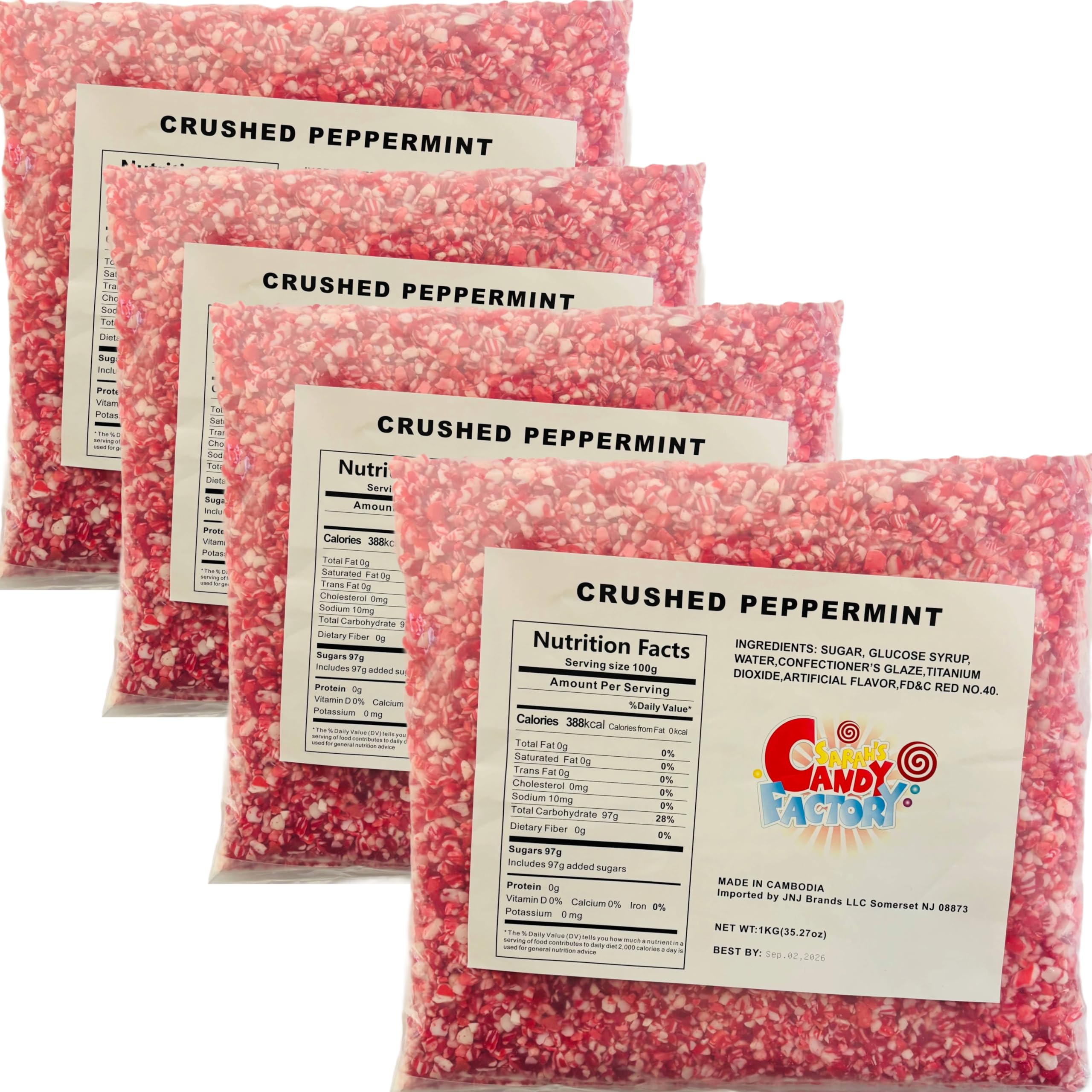 Sarah's Candy Factory Sarah's Candy Factory 2.2 Lbs 4 Pack Crushed Peppermint Candy