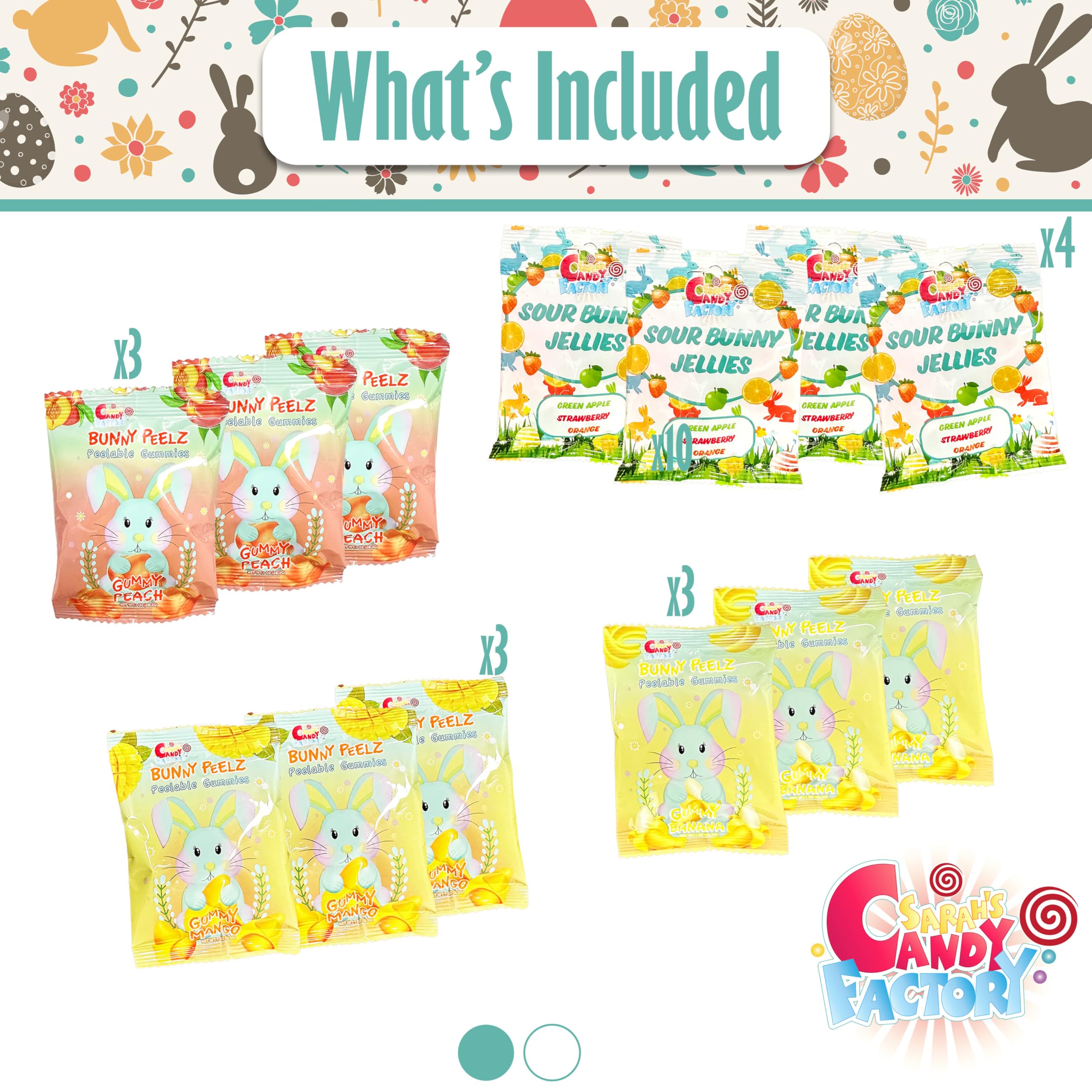 Sarah's Candy Factory Easter Snack Pink Tin - 46 Count Candy & Gummies