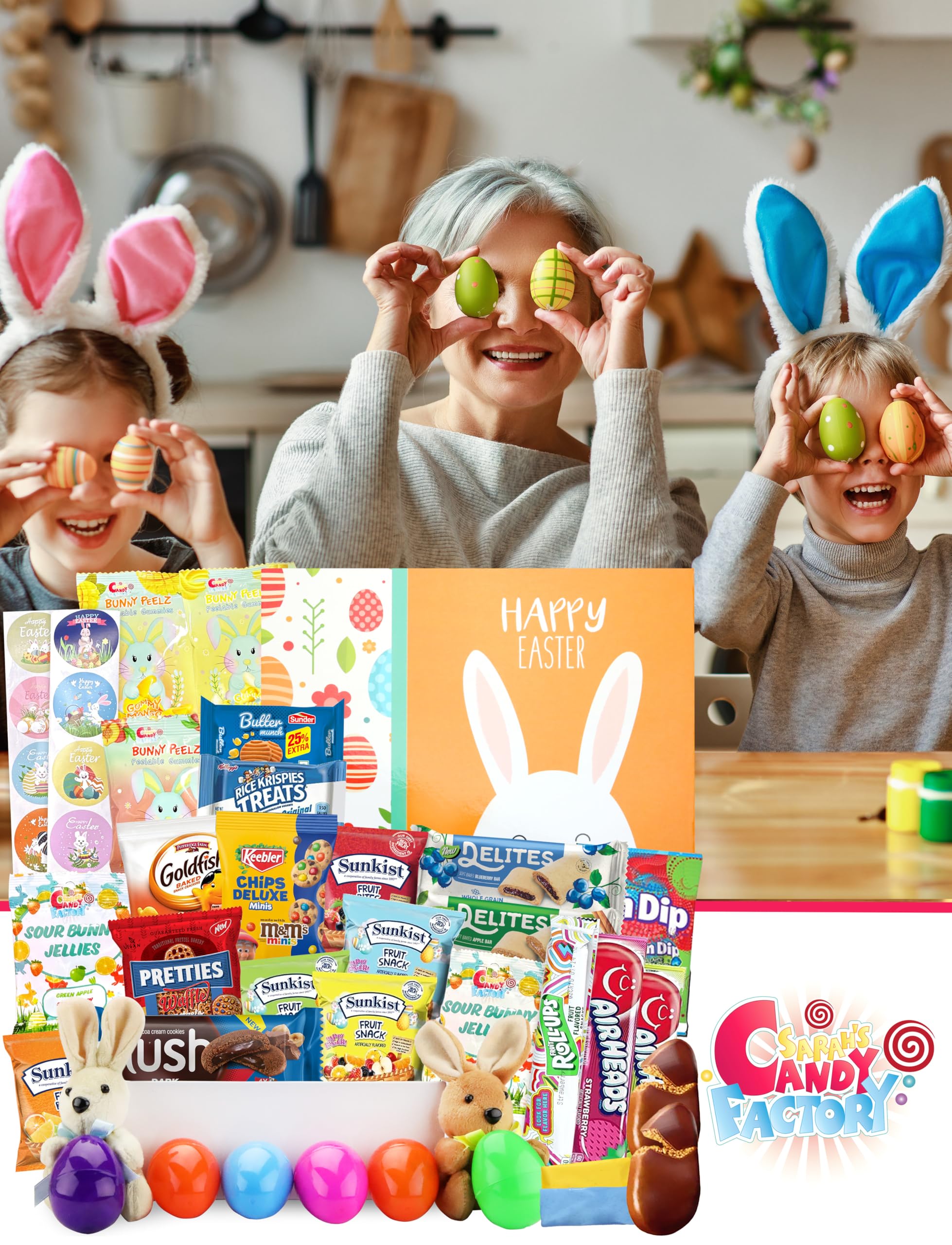 Sarah's Candy Factory Easter Snack Yellow Box (42 Count) with Assorted Treats