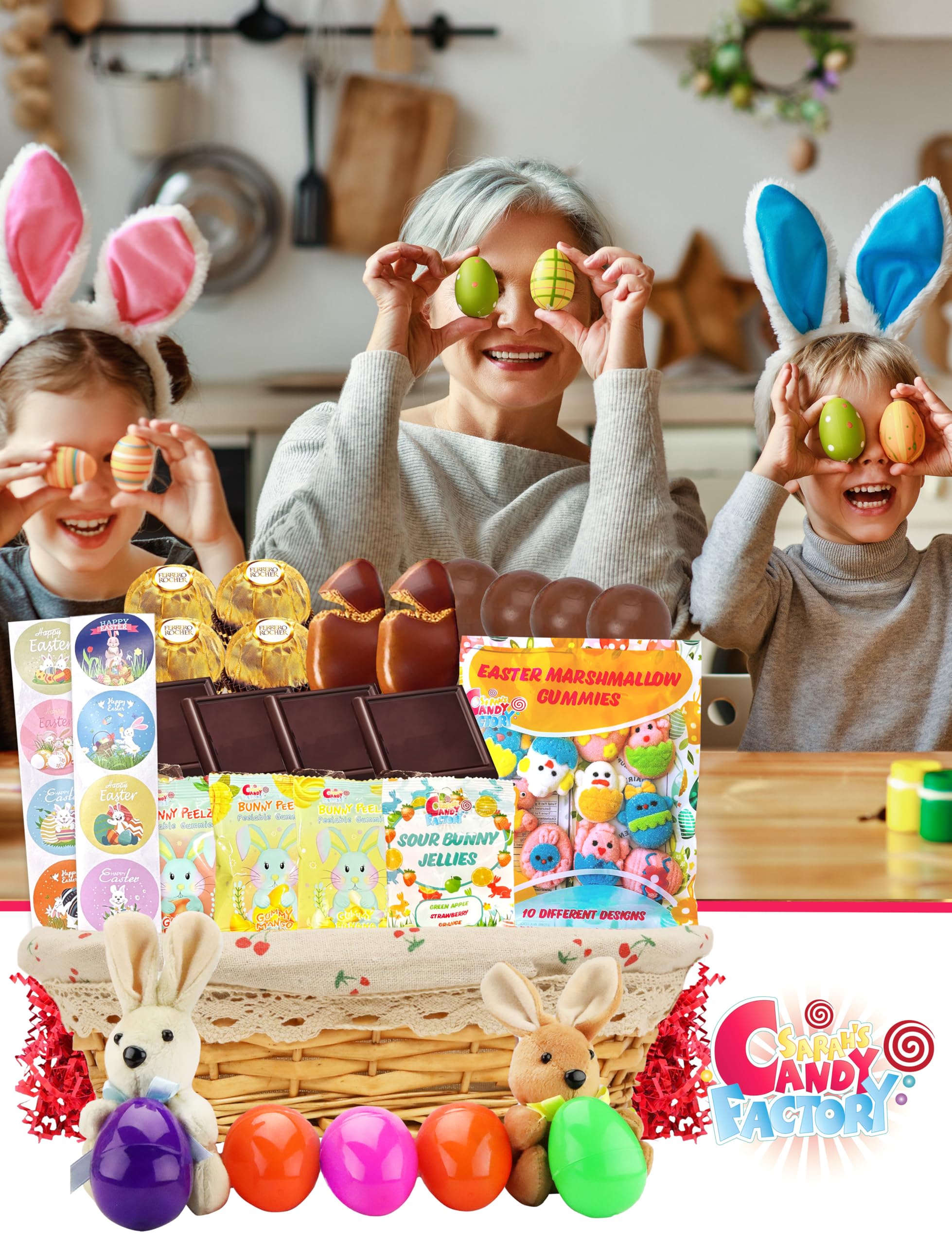 Sarah's Candy Factory Easter Snack Basket - 44 Count Treats