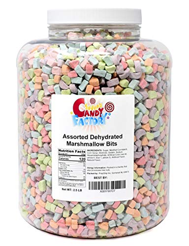 Sarah's Candy Factory Assorted Dehydrated Marshmallow Bits in Big Jar (1-2.5 lbs) 2.5 Lb