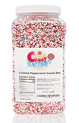 Sarah's Candy Factory Crushed Peppermint Candy Pieces in Jar - 5 lbs
