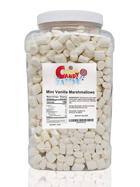 Sarah's Candy Factory Natural Vegan Marshmallows (3 Lbs) - Soft, Fluffy & Dairy-Free!