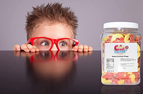 Sarah's Candy Factory Peach Gummy Rings - 2.5 Lbs Jar