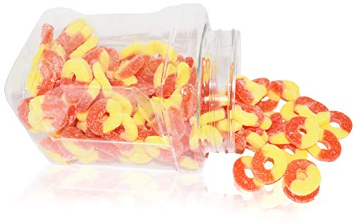 Sarah's Candy Factory Peach Gummy Rings - 2.5 Lbs Jar