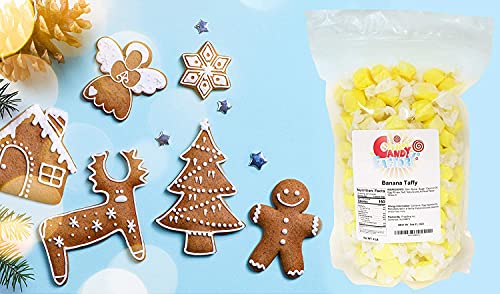 Sarah's Candy Factory Salt Water Taffy Banana - 2 Lbs Resealable Bag | Banana Salt Water Taffy