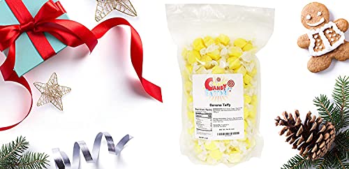 Sarah's Candy Factory Salt Water Taffy Banana - 2 Lbs Resealable Bag | Banana Salt Water Taffy