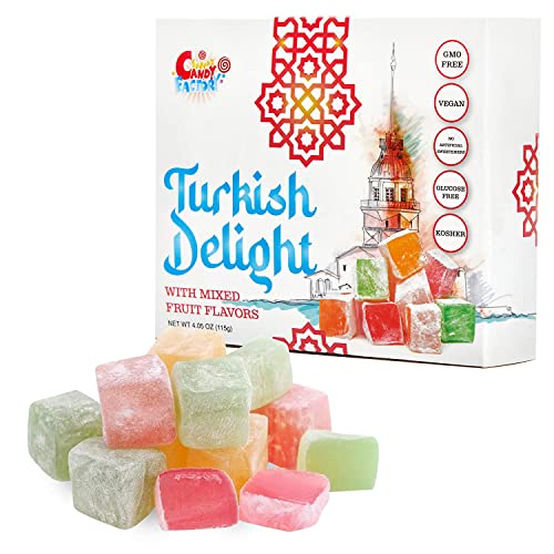 Sarah's Candy Factory Assorted Fruit Flavored Turkish Delight 4.05 oz - Turkish Delight Assorted Fruit Flavors