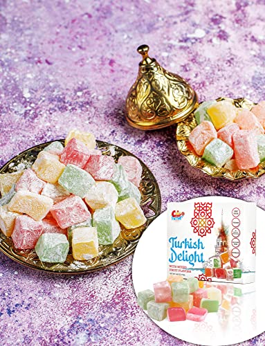 Sarah's Candy Factory Assorted Fruit Flavored Turkish Delight 4.05 oz - Turkish Delight Assorted Fruit Flavors