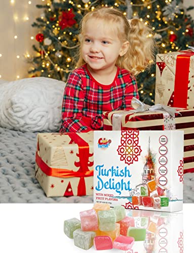 Sarah's Candy Factory Assorted Fruit Flavored Turkish Delight 4.05 oz - Turkish Delight Assorted Fruit Flavors