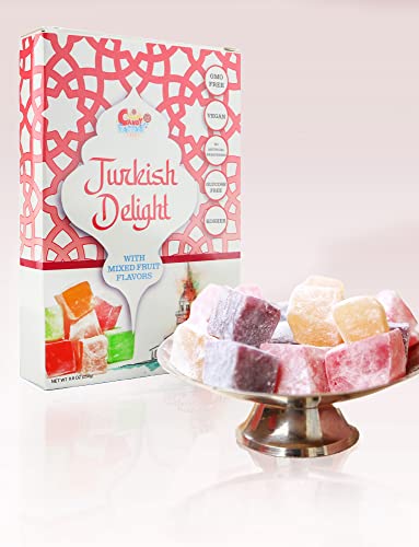 Sarah's Candy Factory Turkish Delight Assorted Fruit Flavors 8.8 oz