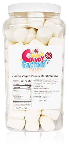 Sarah's Candy Factory Vegan Jumbo Vanilla Marshmallows Jar